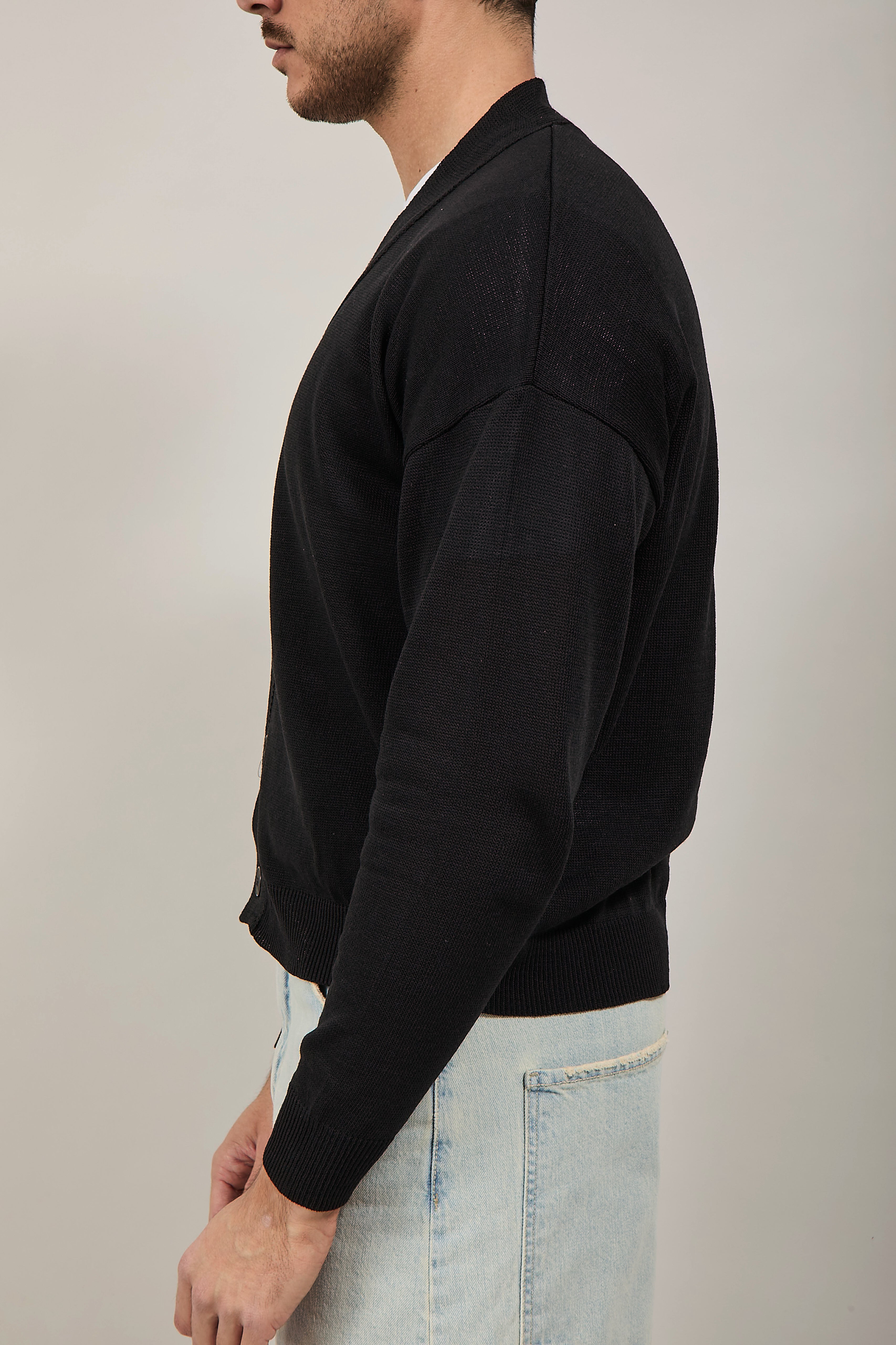 Cardigan crop NJB Nero 01