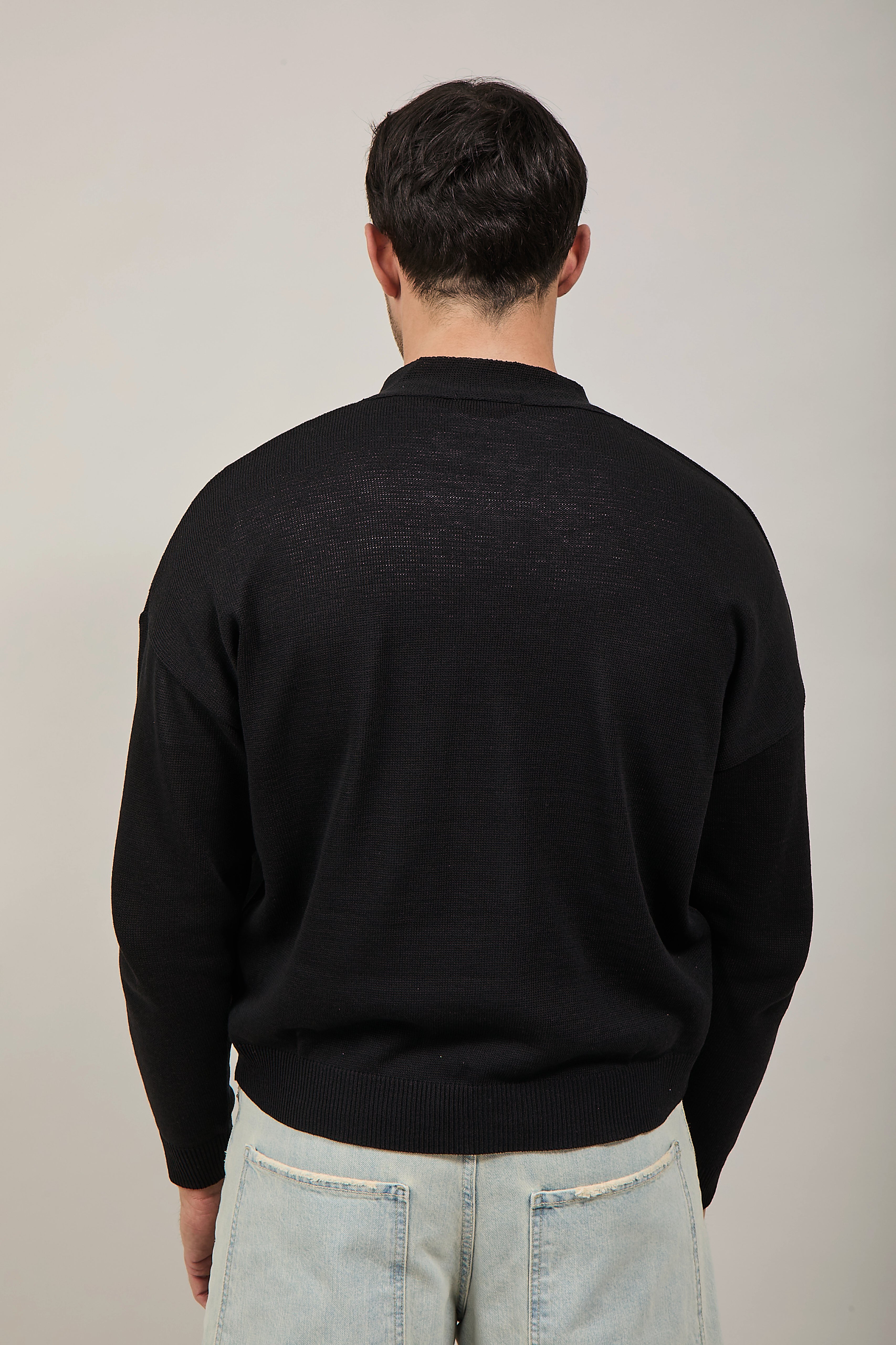 Cardigan crop NJB Nero 01