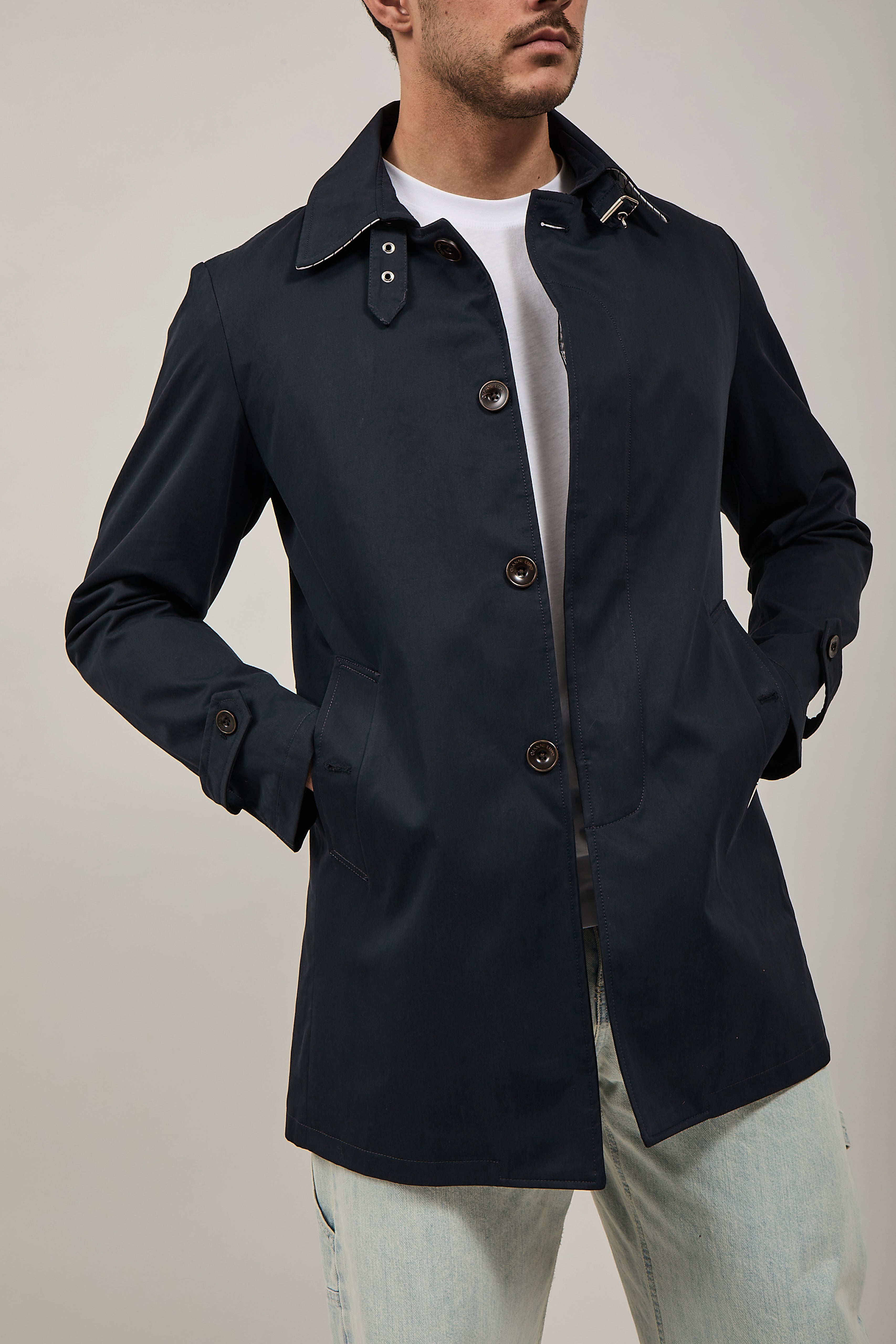 Trench Gianni Lupo Navy 9806