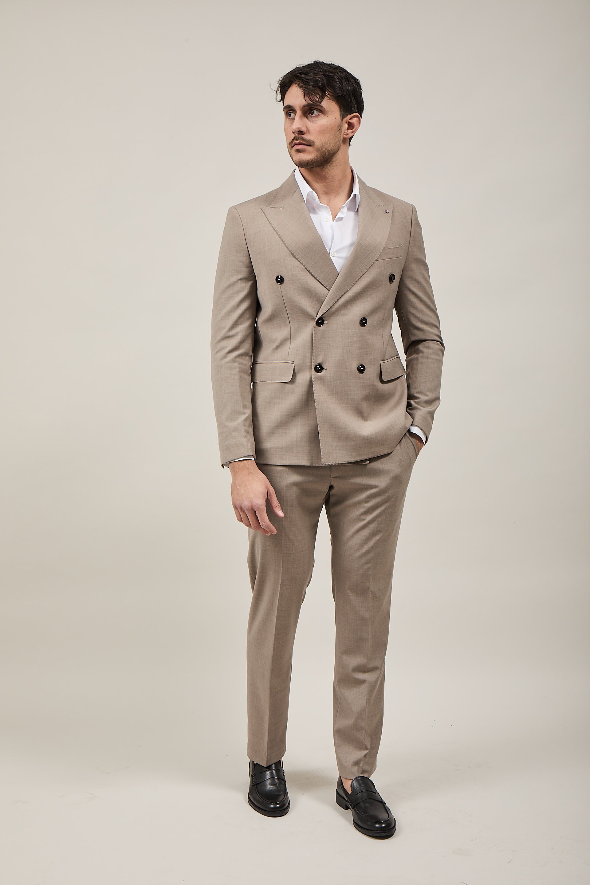 Abito Bharnaba Adige Doppiopetto Beige