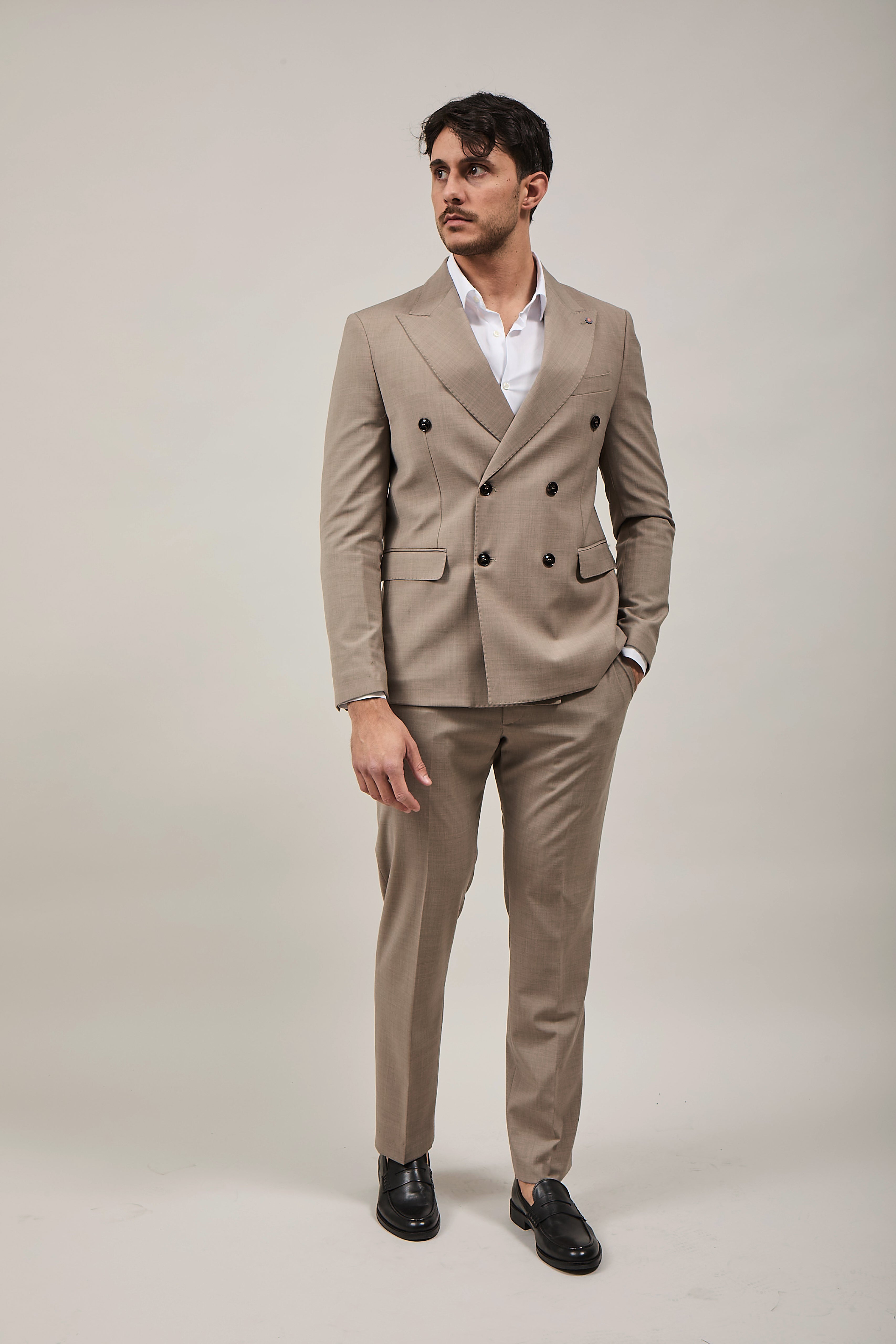 Abito Bharnaba Adige Doppiopetto Beige