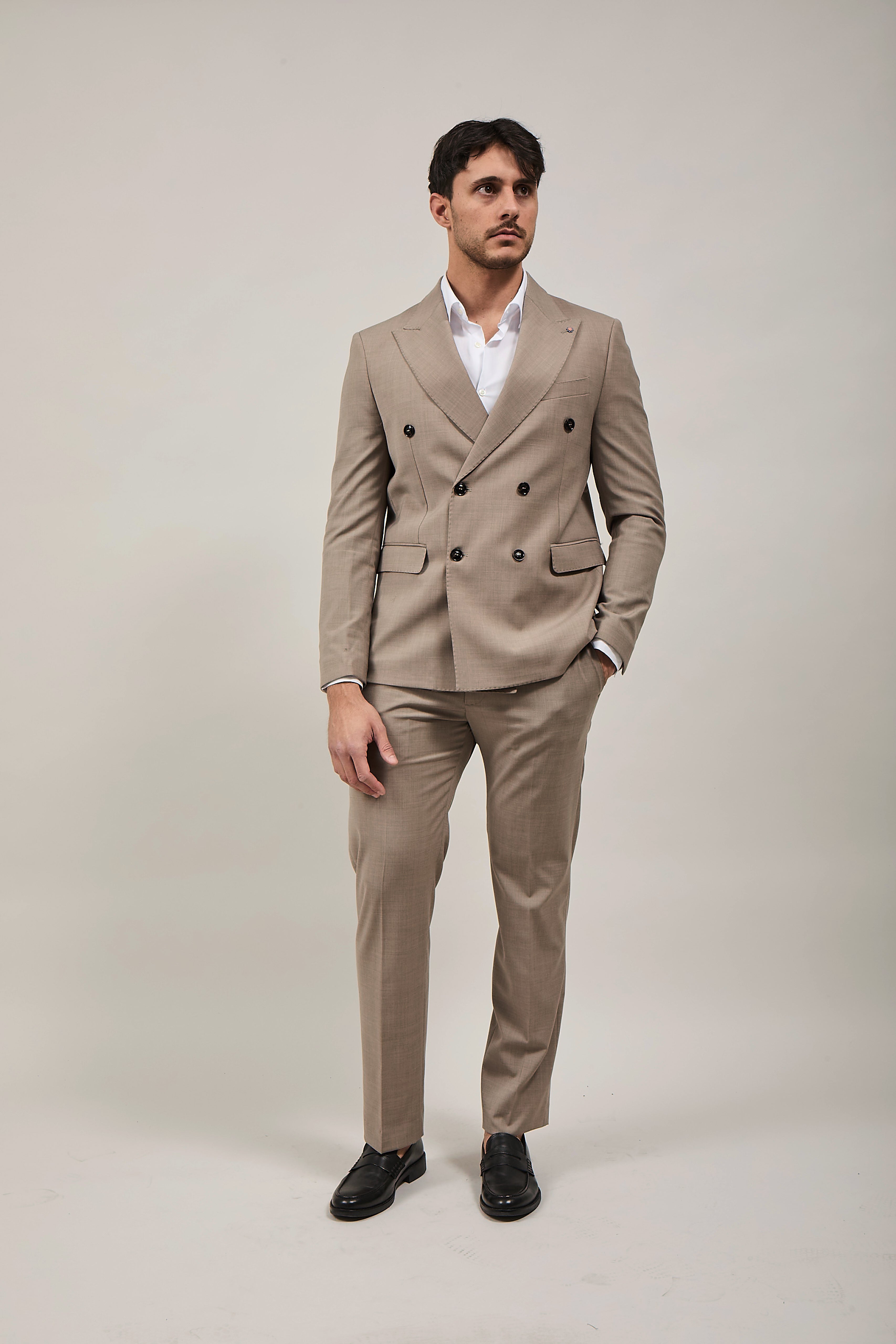 Abito Bharnaba Adige Doppiopetto Beige