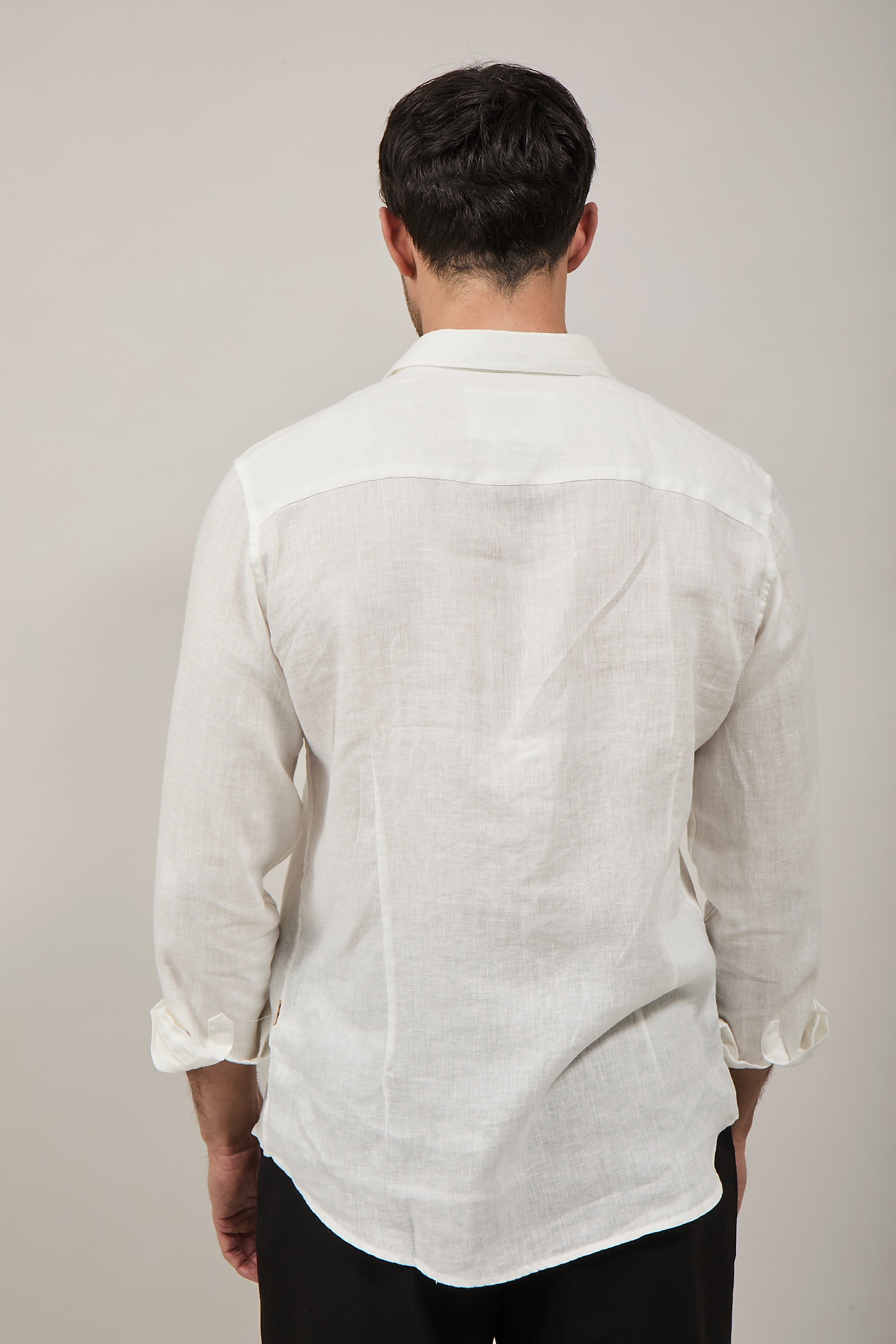 Camicia Gianni Lupo Lino 7619 Bianca