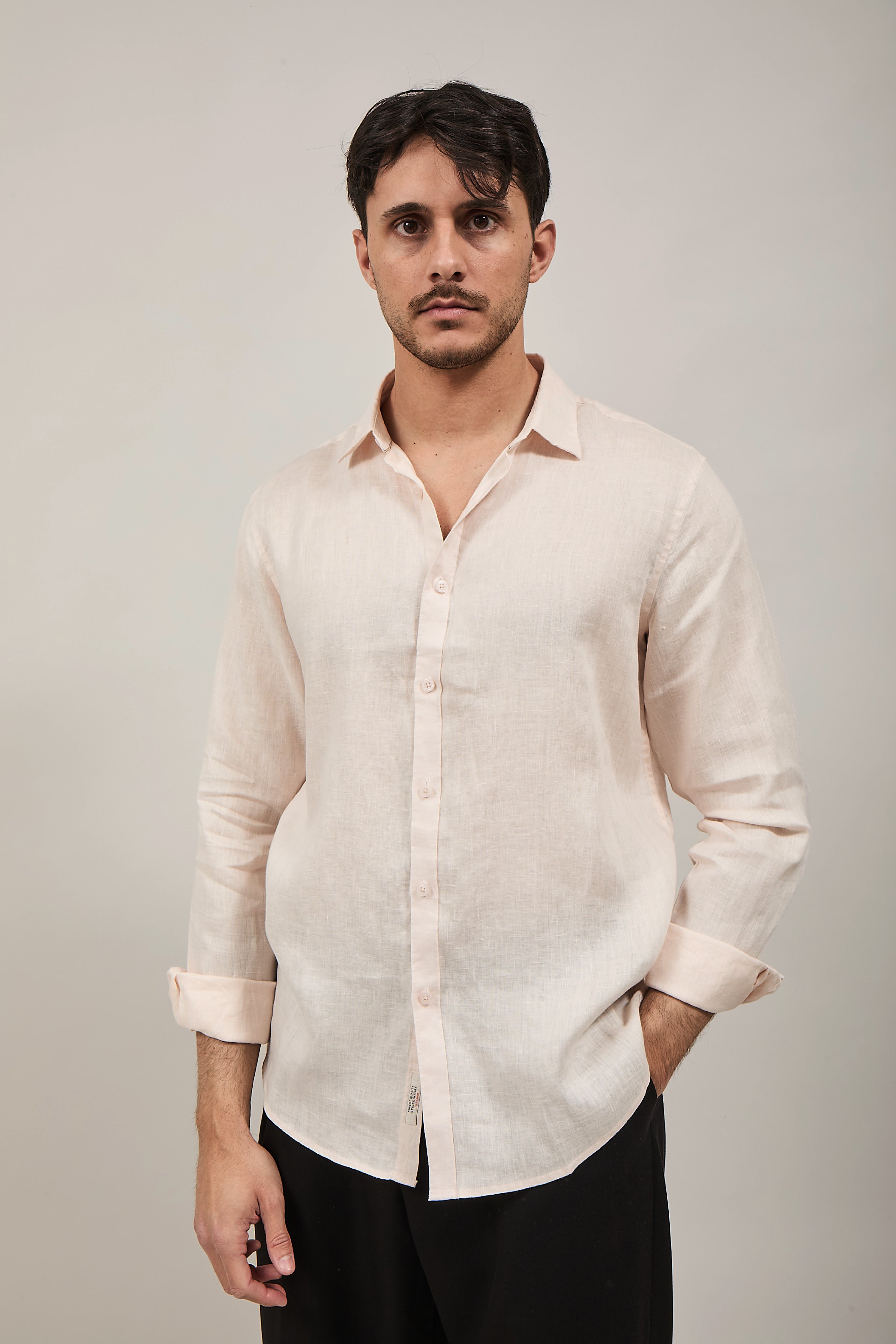Camicia Gianni Lupo Lino 7619 Rosa