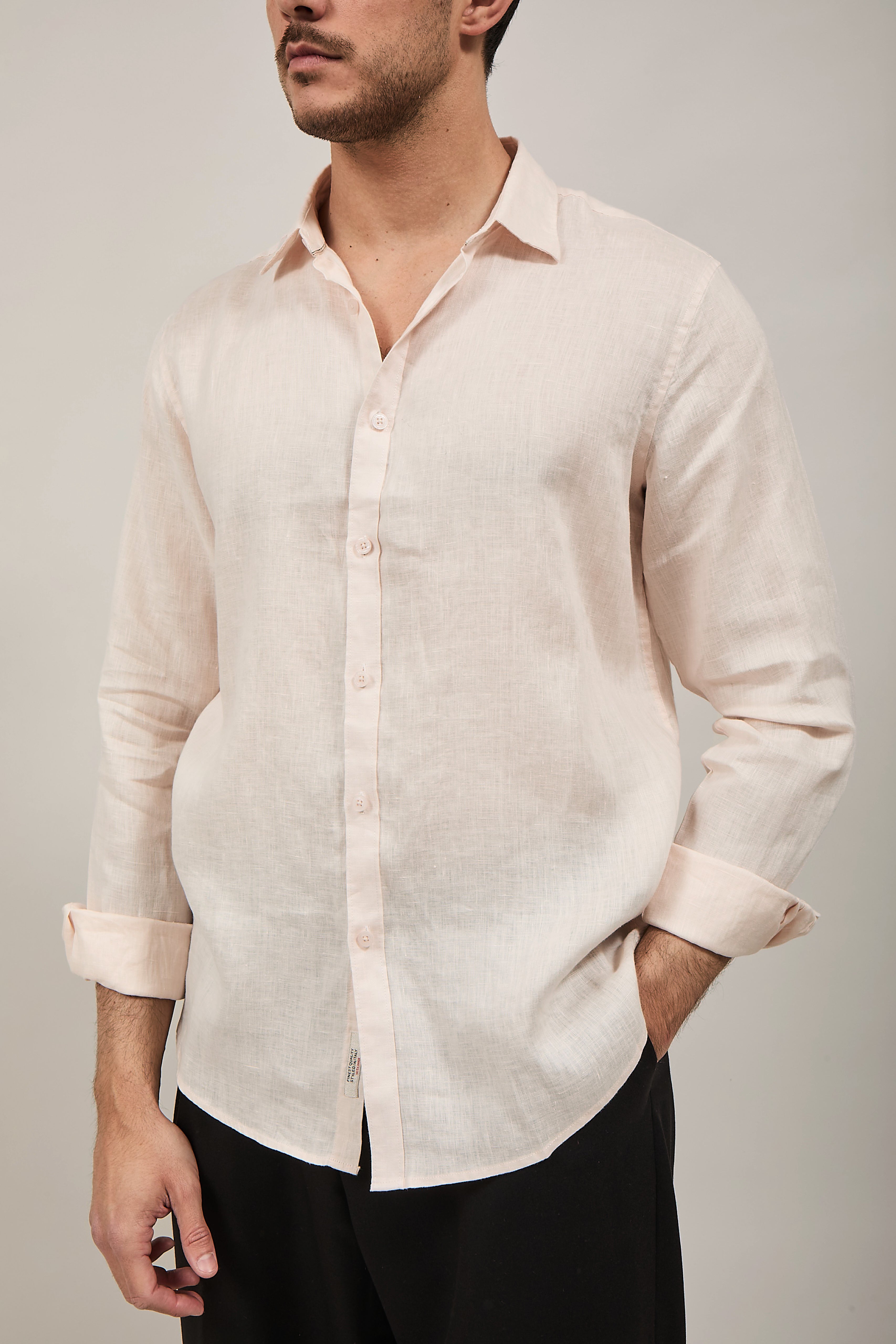 Camicia Gianni Lupo Lino 7619 Rosa