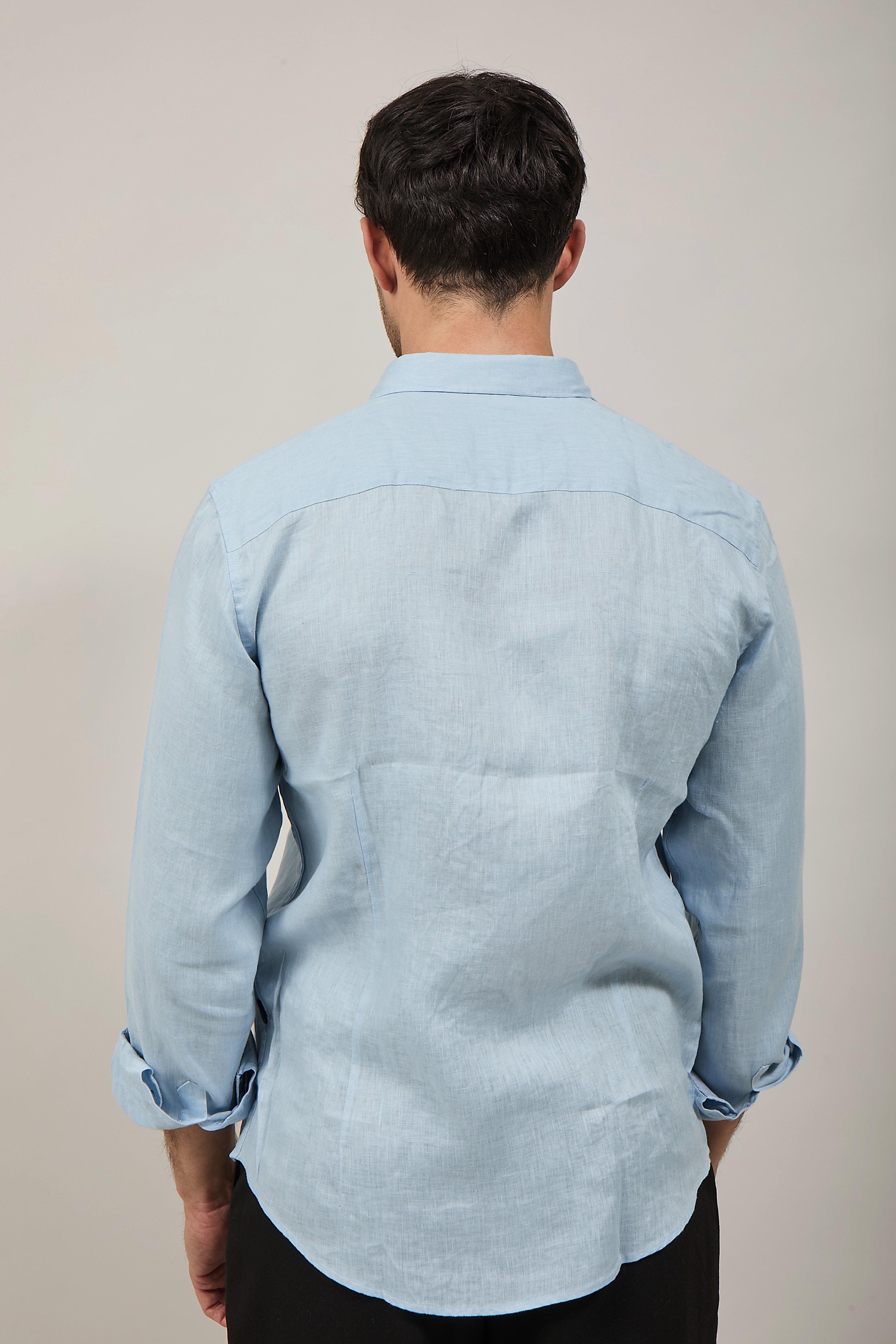 Camicia Gianni Lupo Lino 7619 Sky