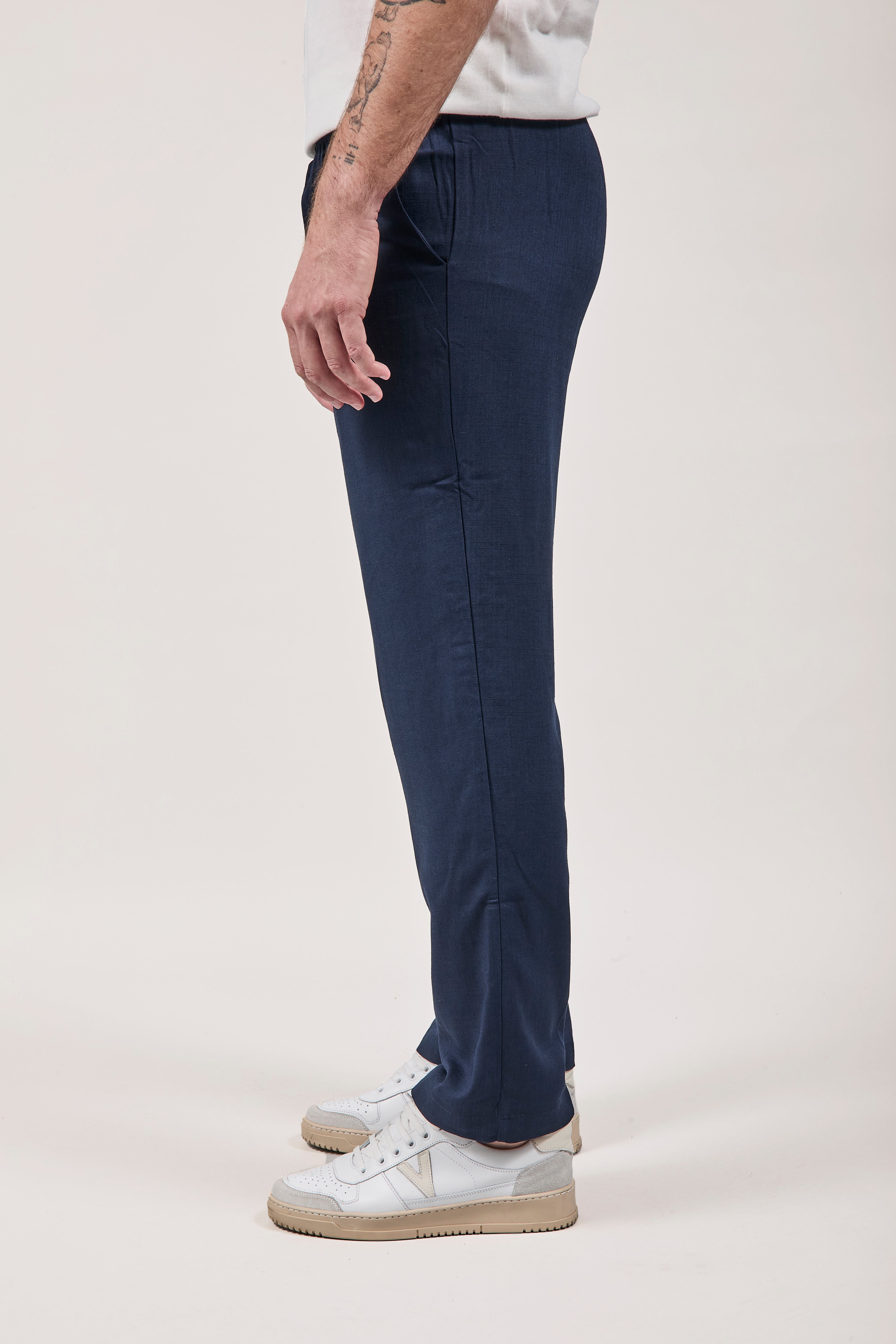 Pantalaccio Why Not Brand Lino Blu PL93
