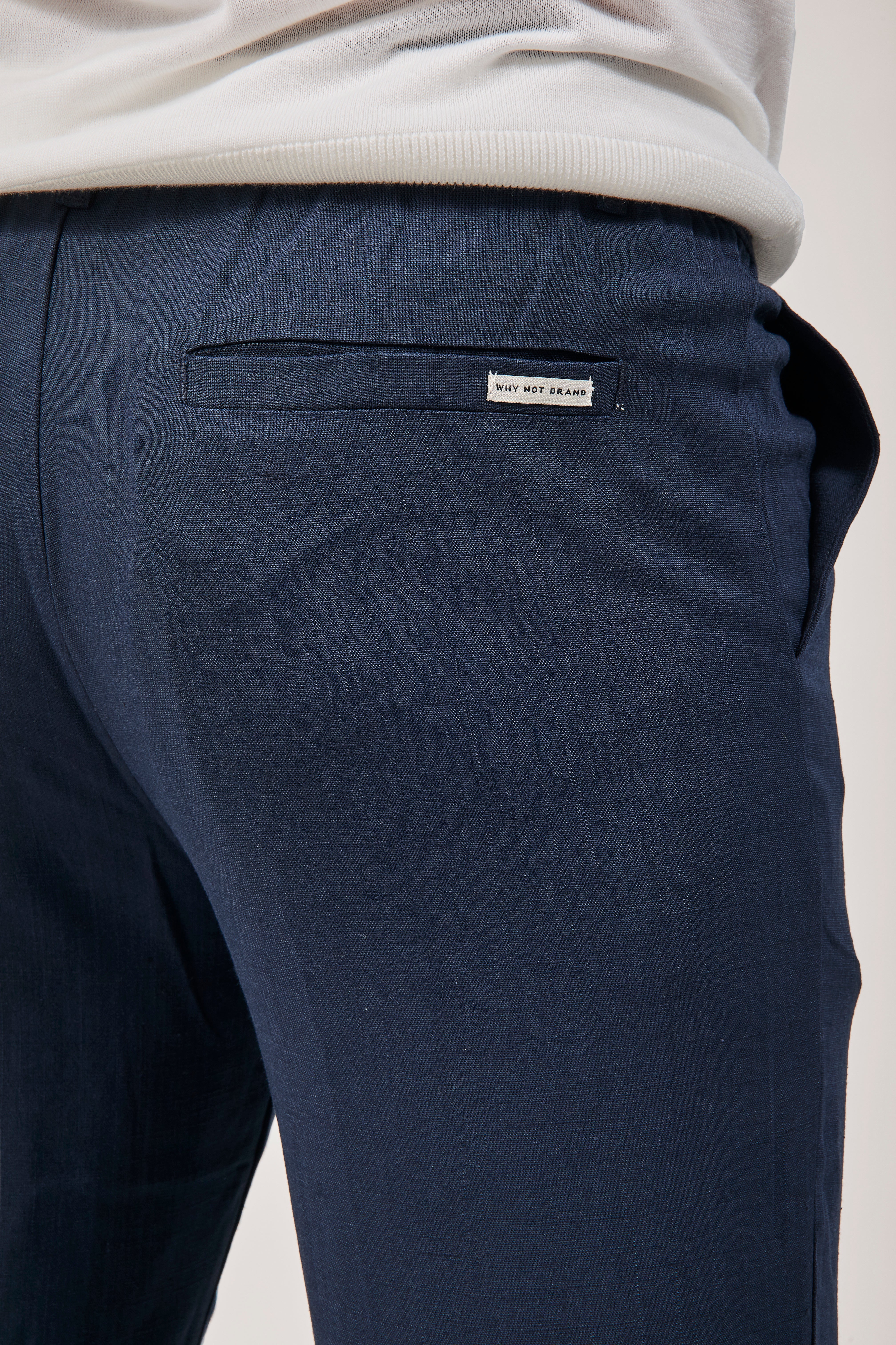 Pantalaccio Why Not Brand Lino Blu PL93