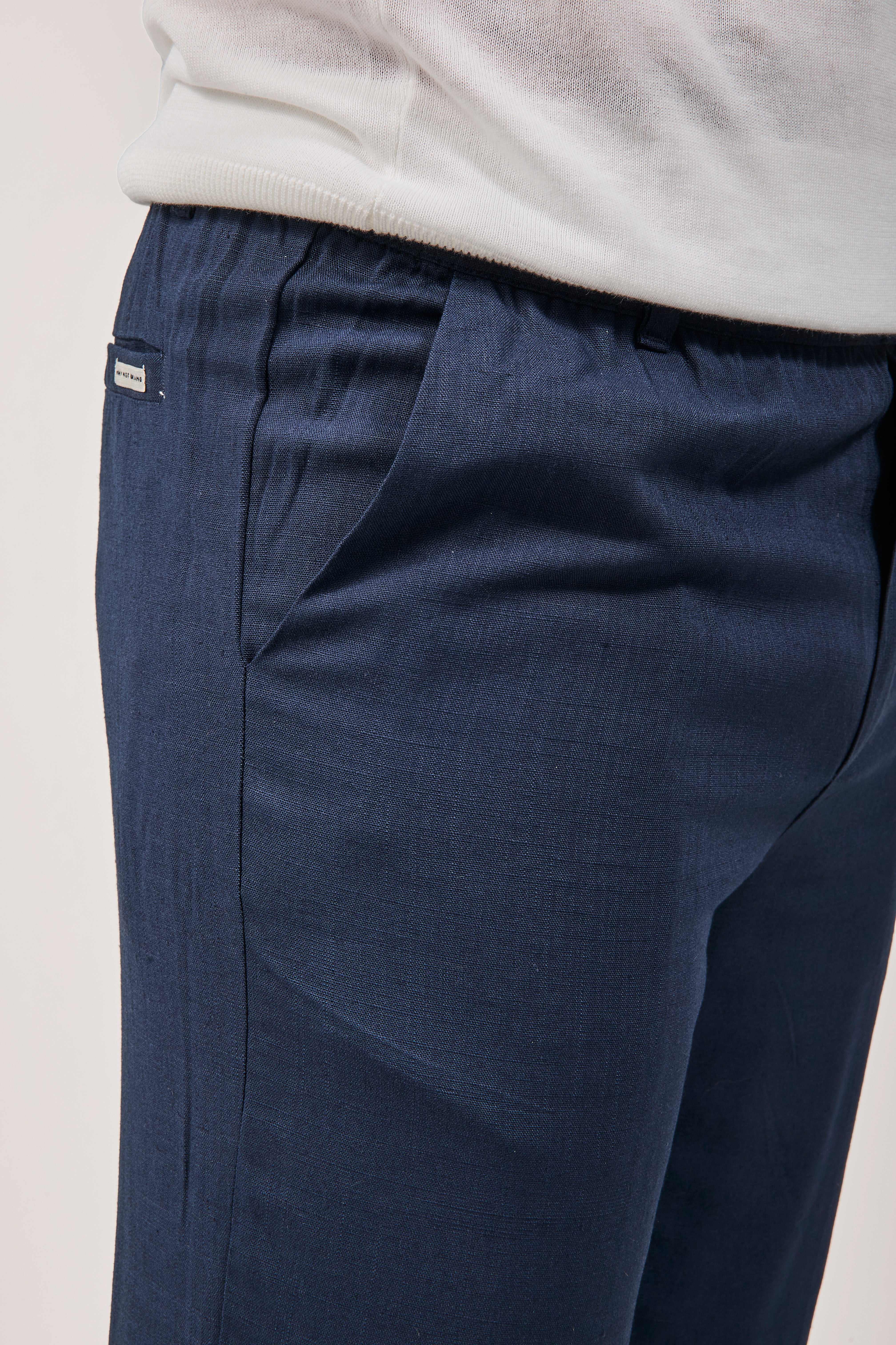 Pantalaccio Why Not Brand Lino Blu PL93