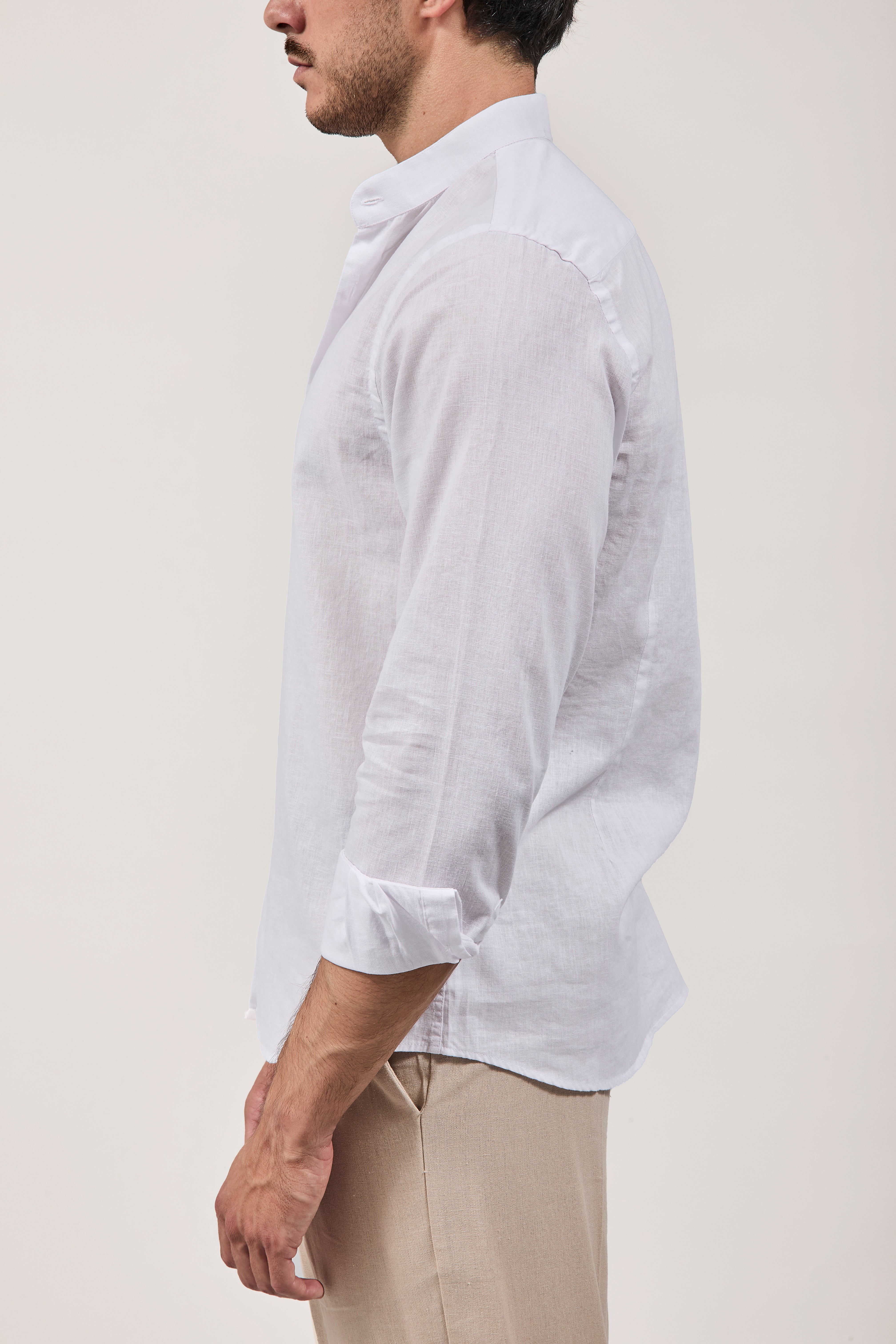 Camicia Why Not Brand Lino coreana Bianca
