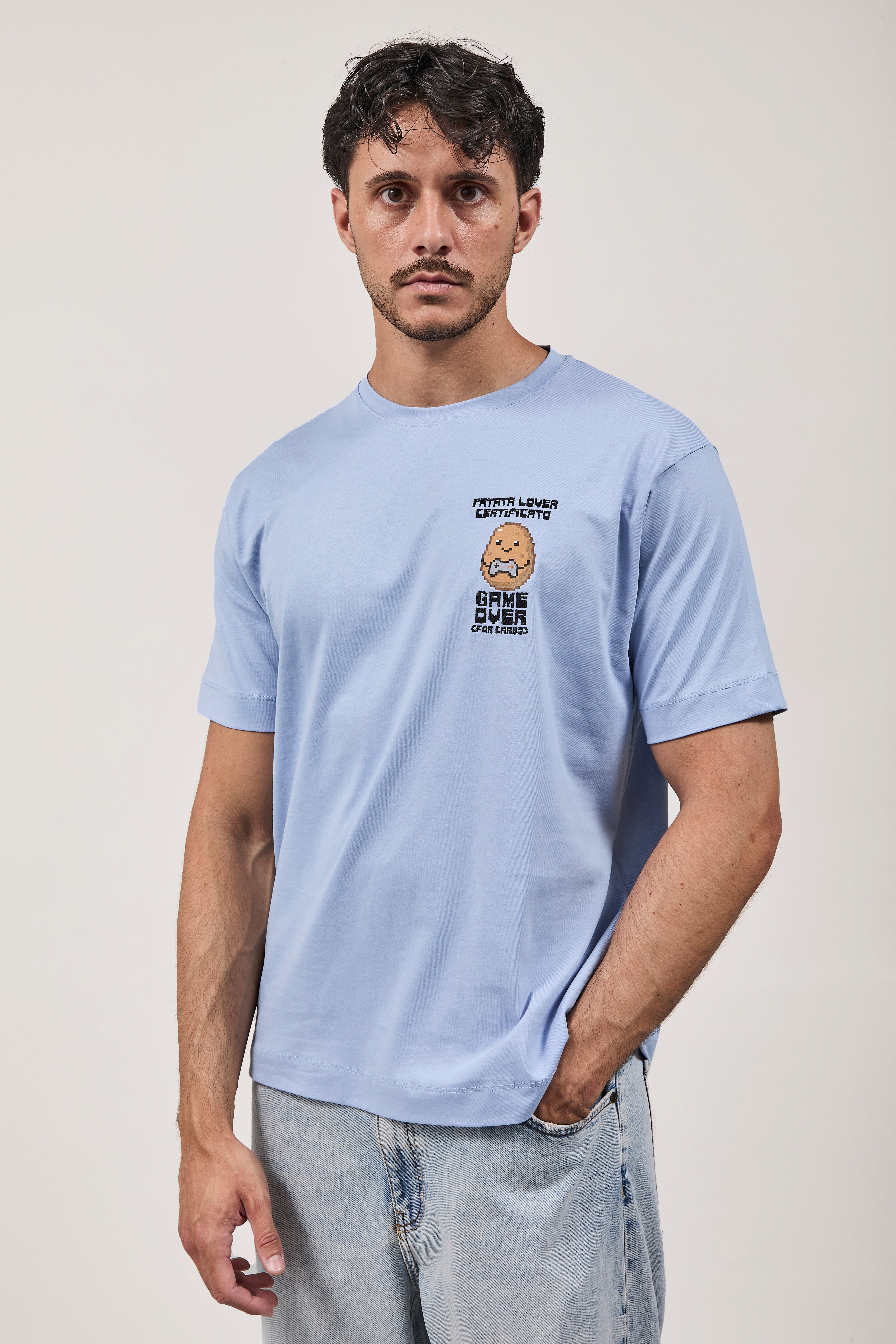 T-shirt Berna Patata Lover Celeste