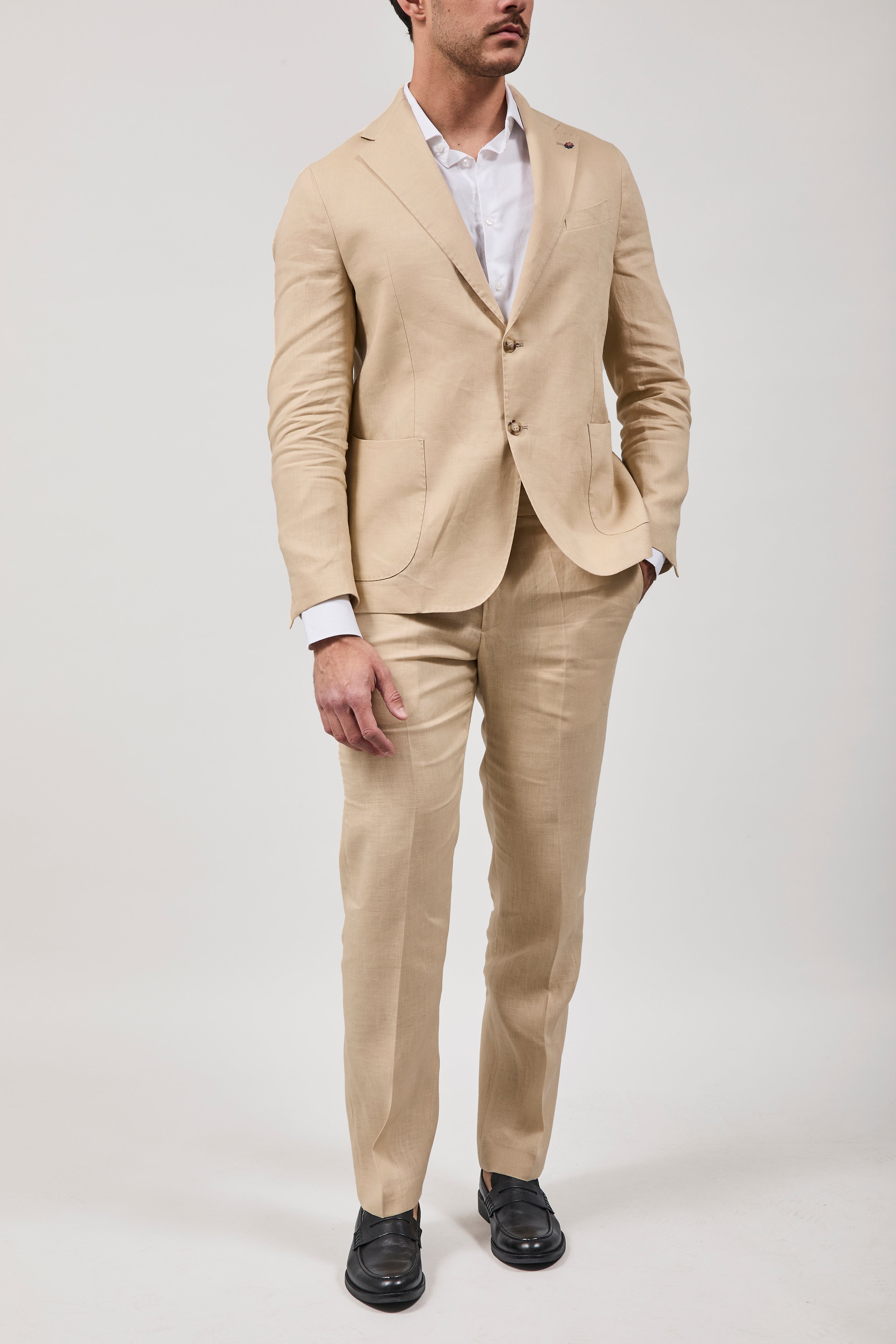 Abito Bharnaba Lino Sele Beige