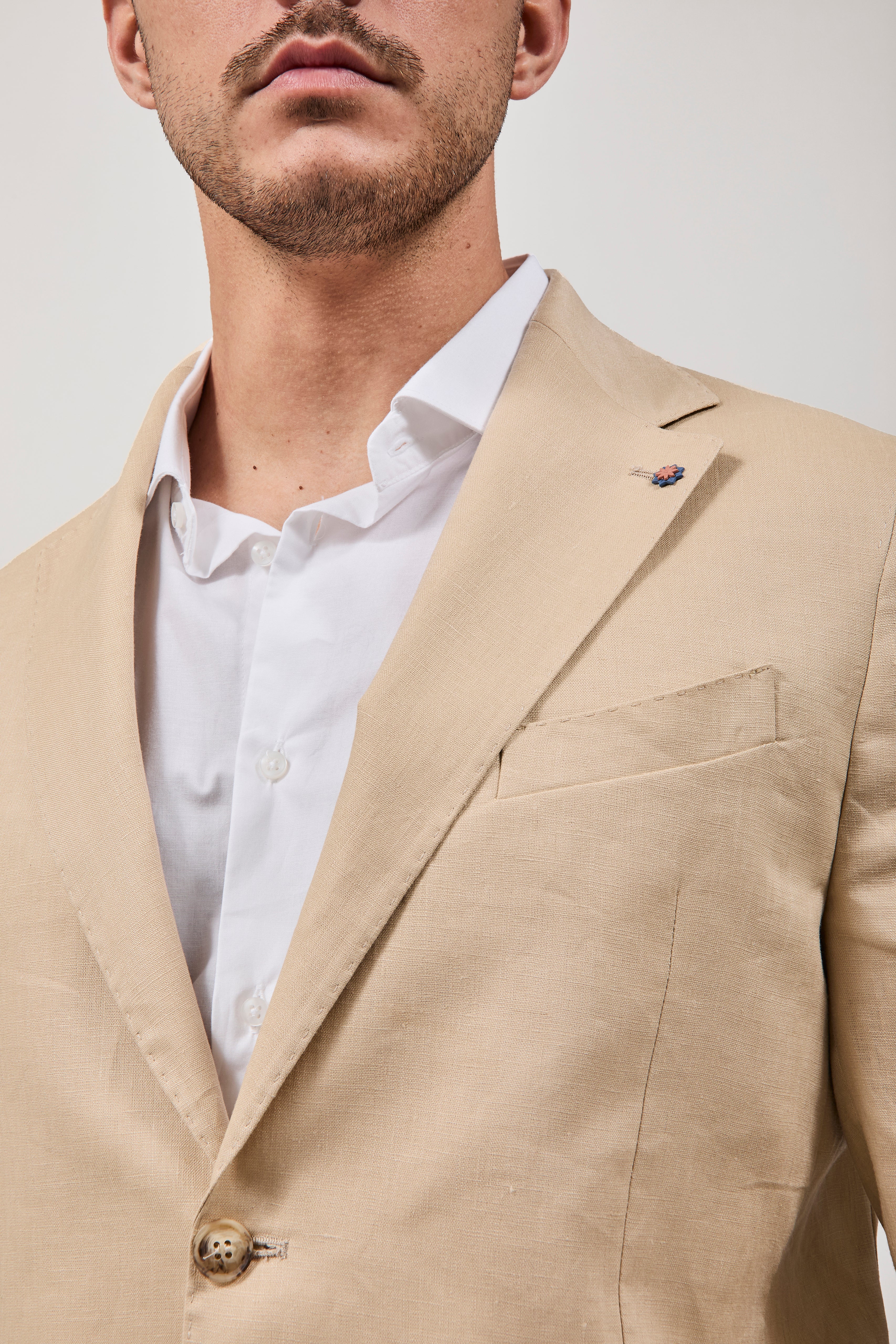 Abito Bharnaba Lino Sele Beige