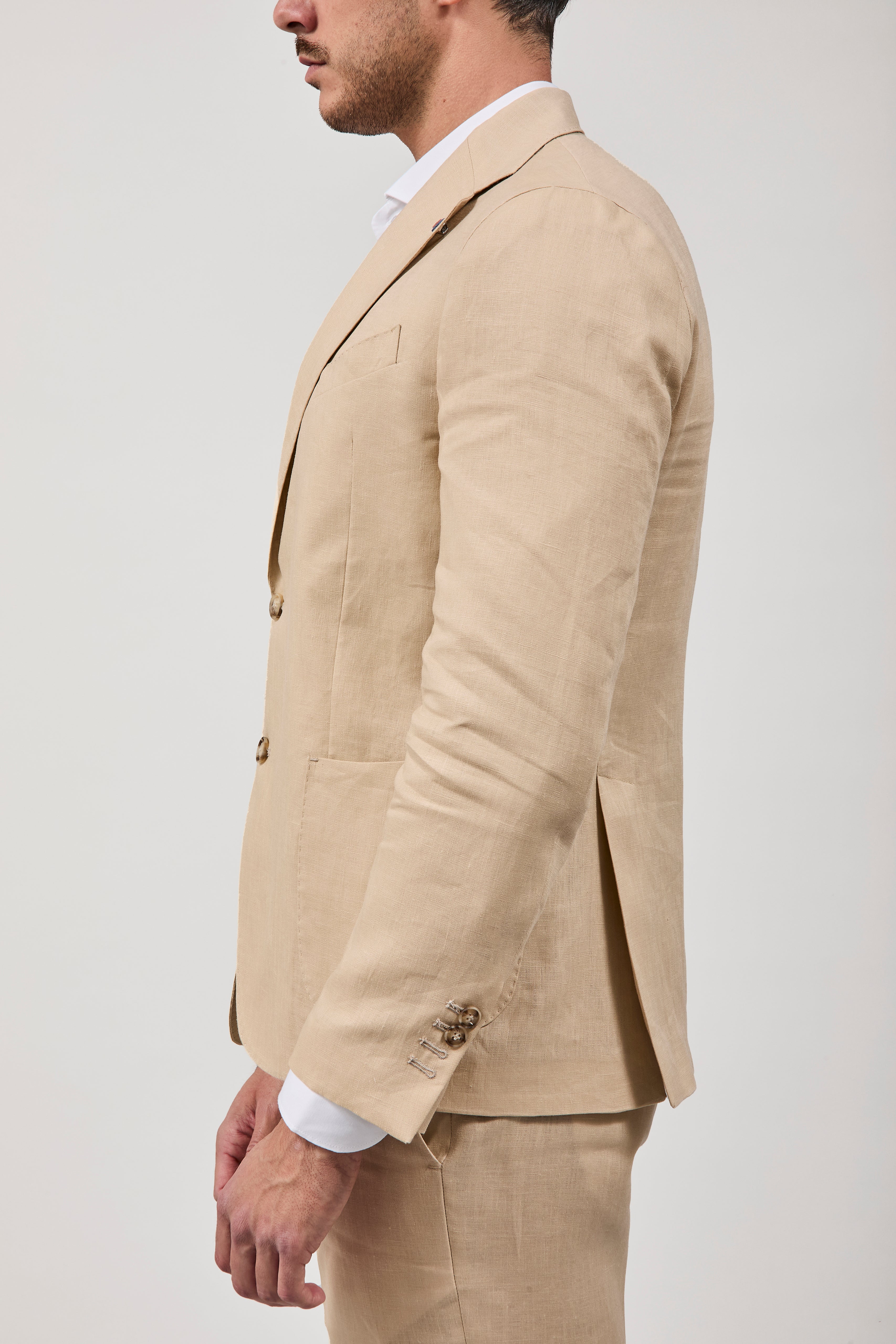 Abito Bharnaba Lino Sele Beige