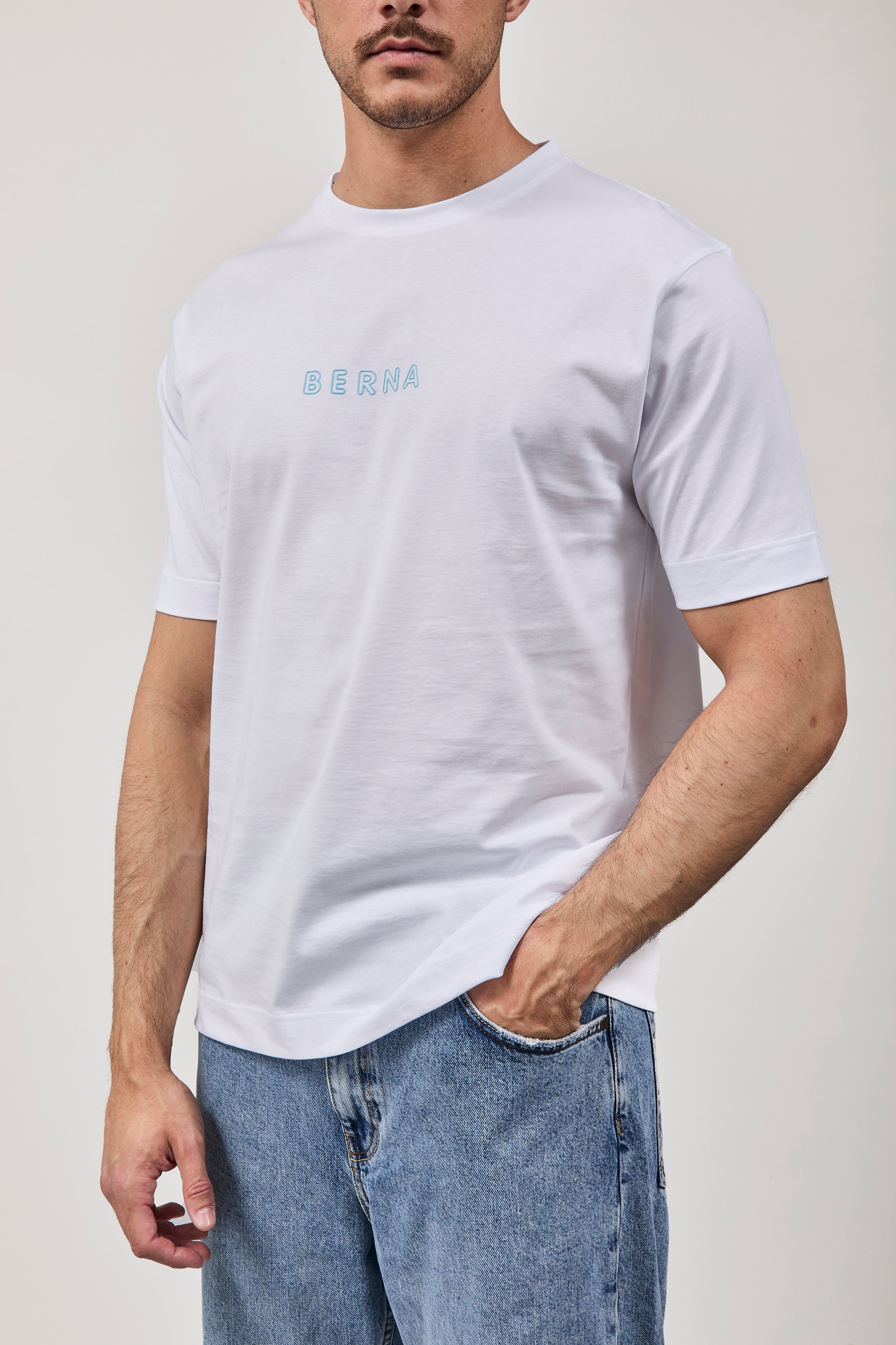 T-shirt Berna Aquila Azteca Bianca