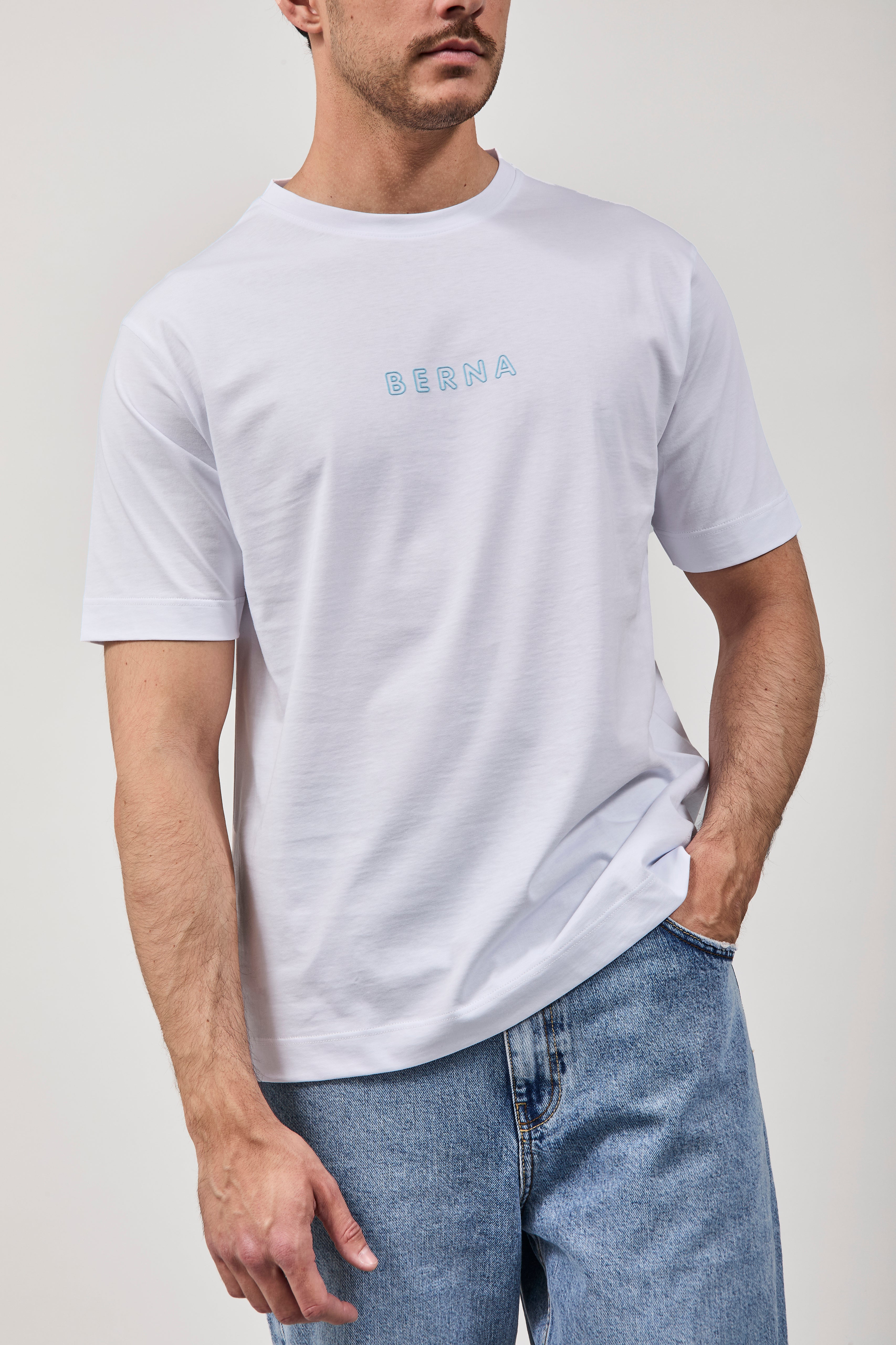T-shirt Berna Aquila Azteca Bianca