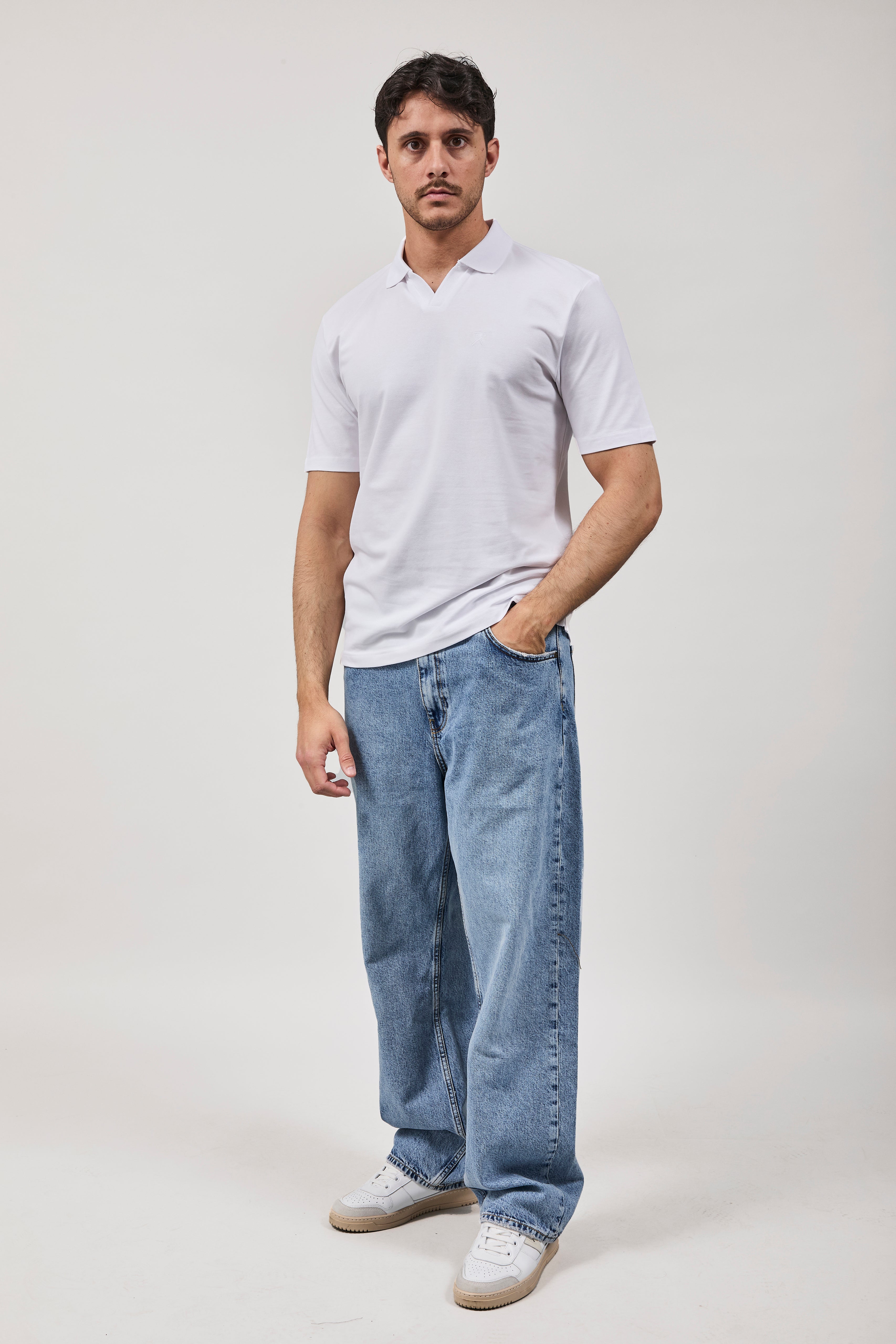 Polo Berna Derby Piquet Bianca