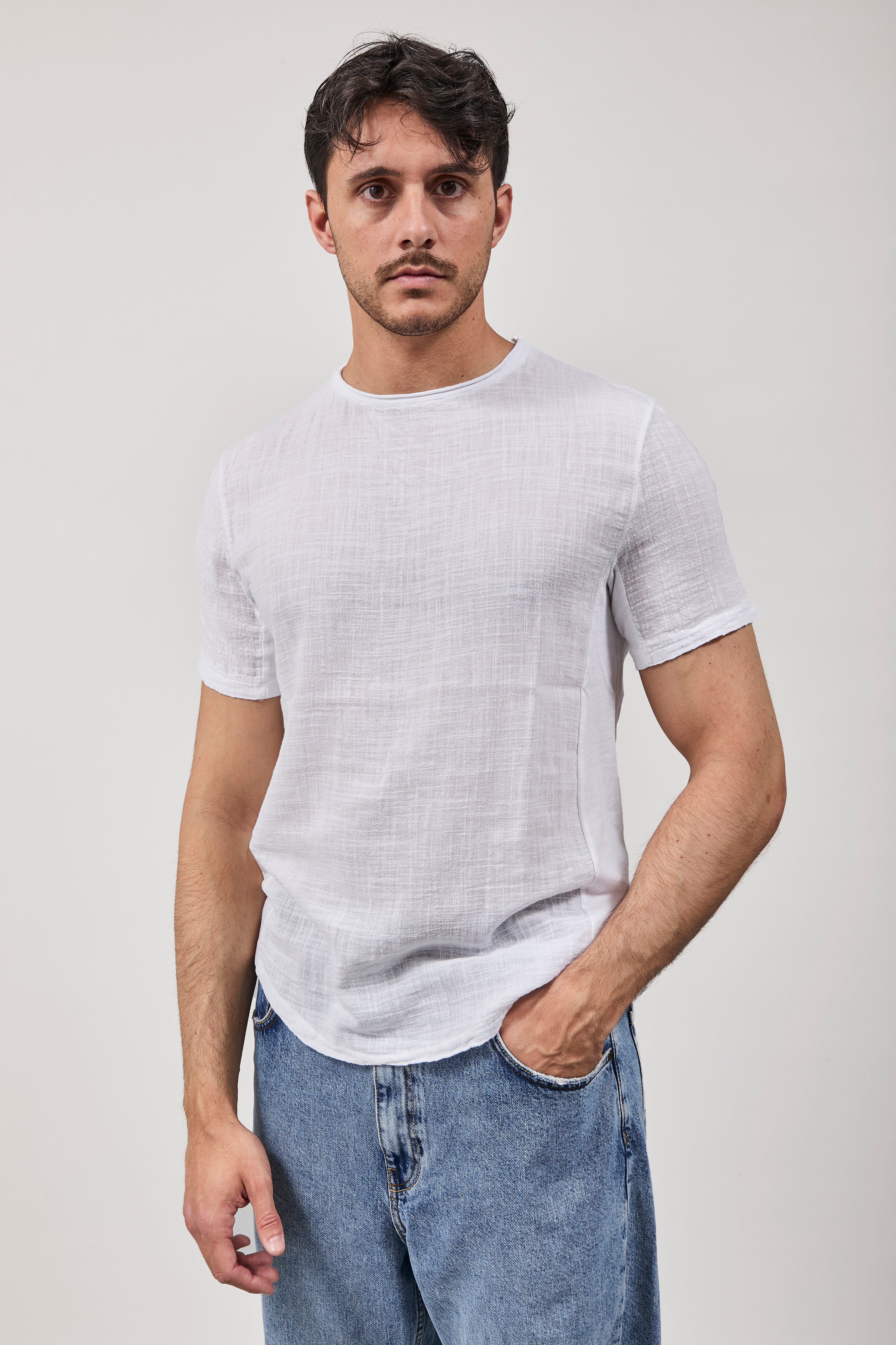 T-shirt Imperial Goffrata Bianca T84