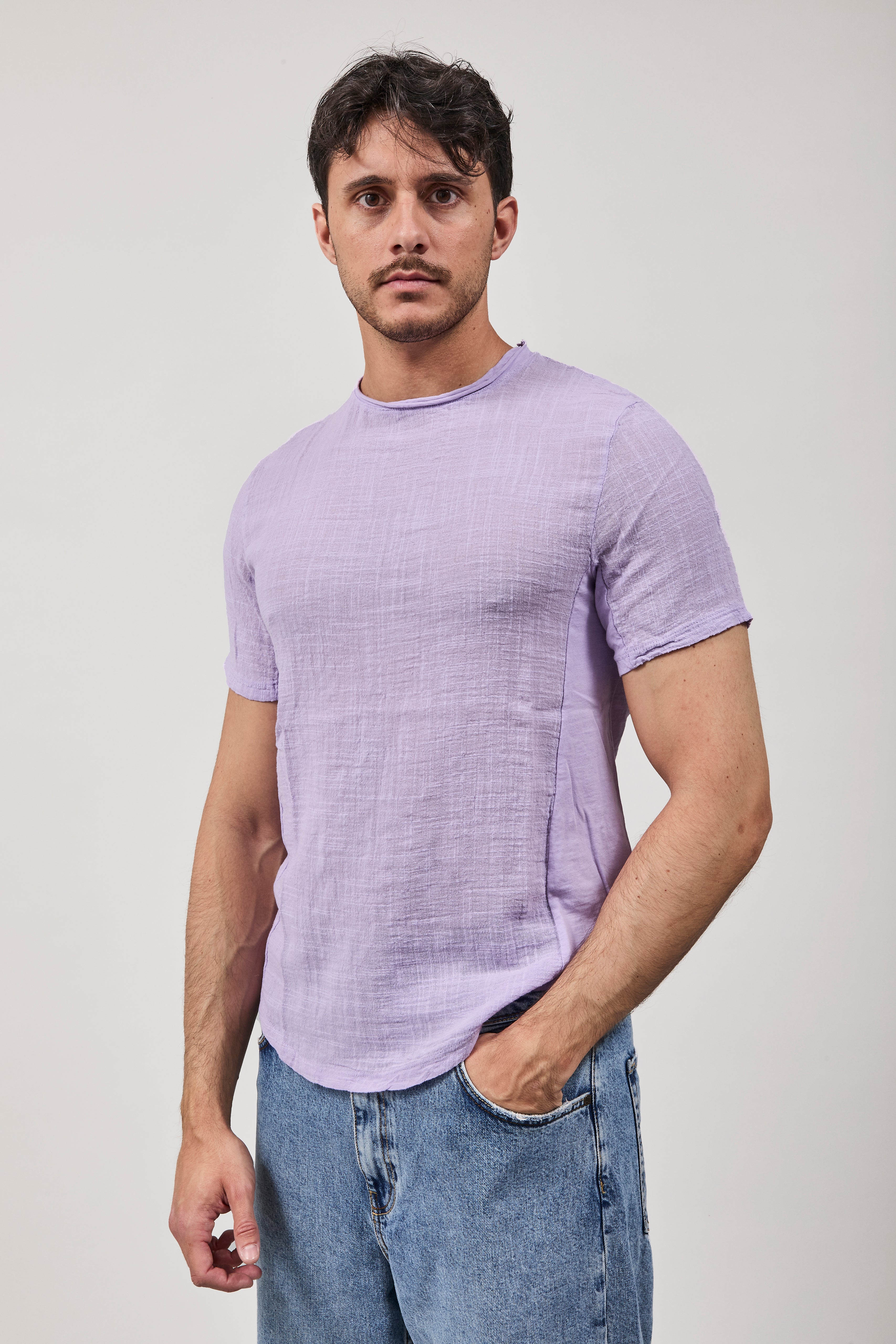 T-shirt Imperial Goffrata Malva T84