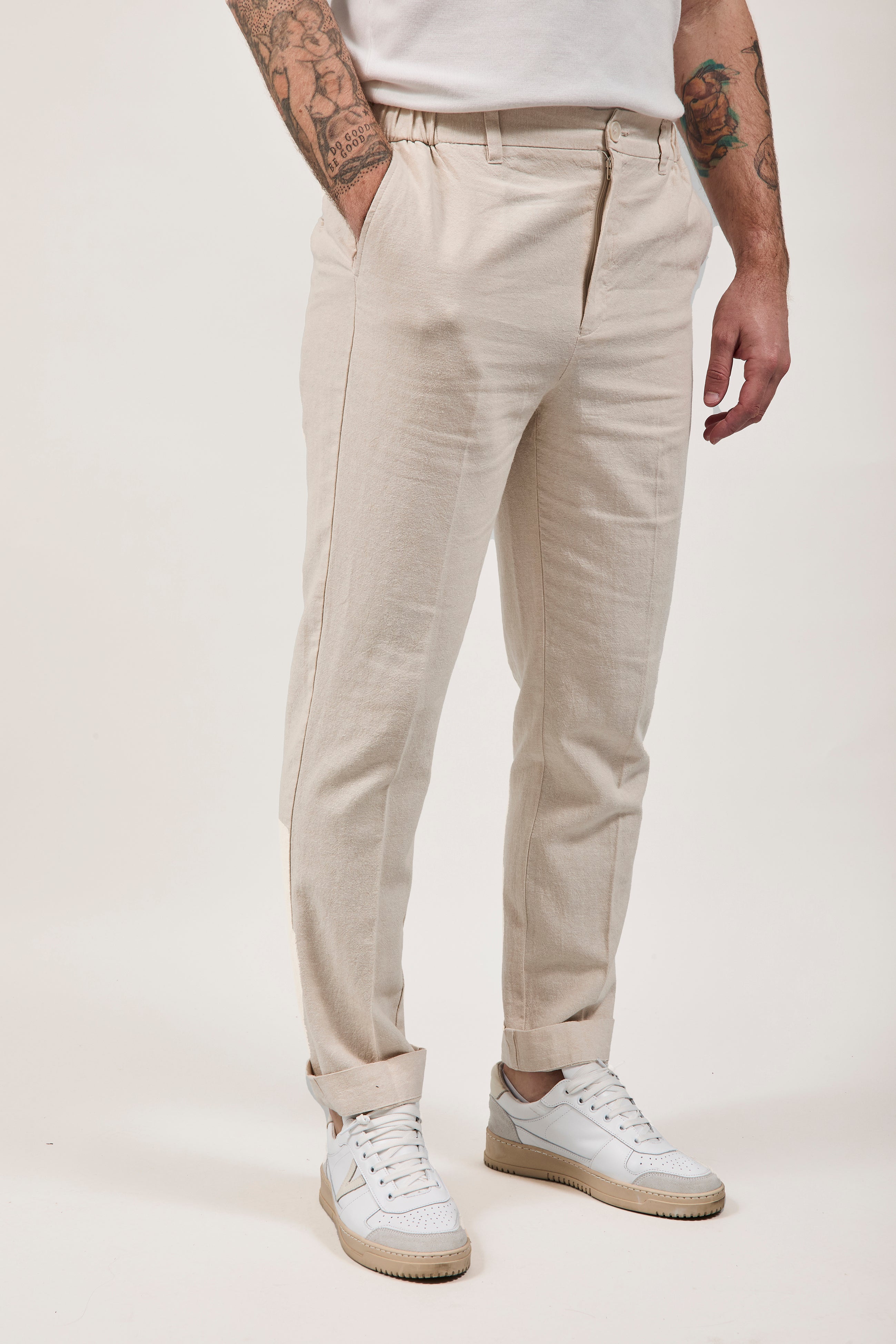 Pantalone Hamaki-ho Lino Beige 1839