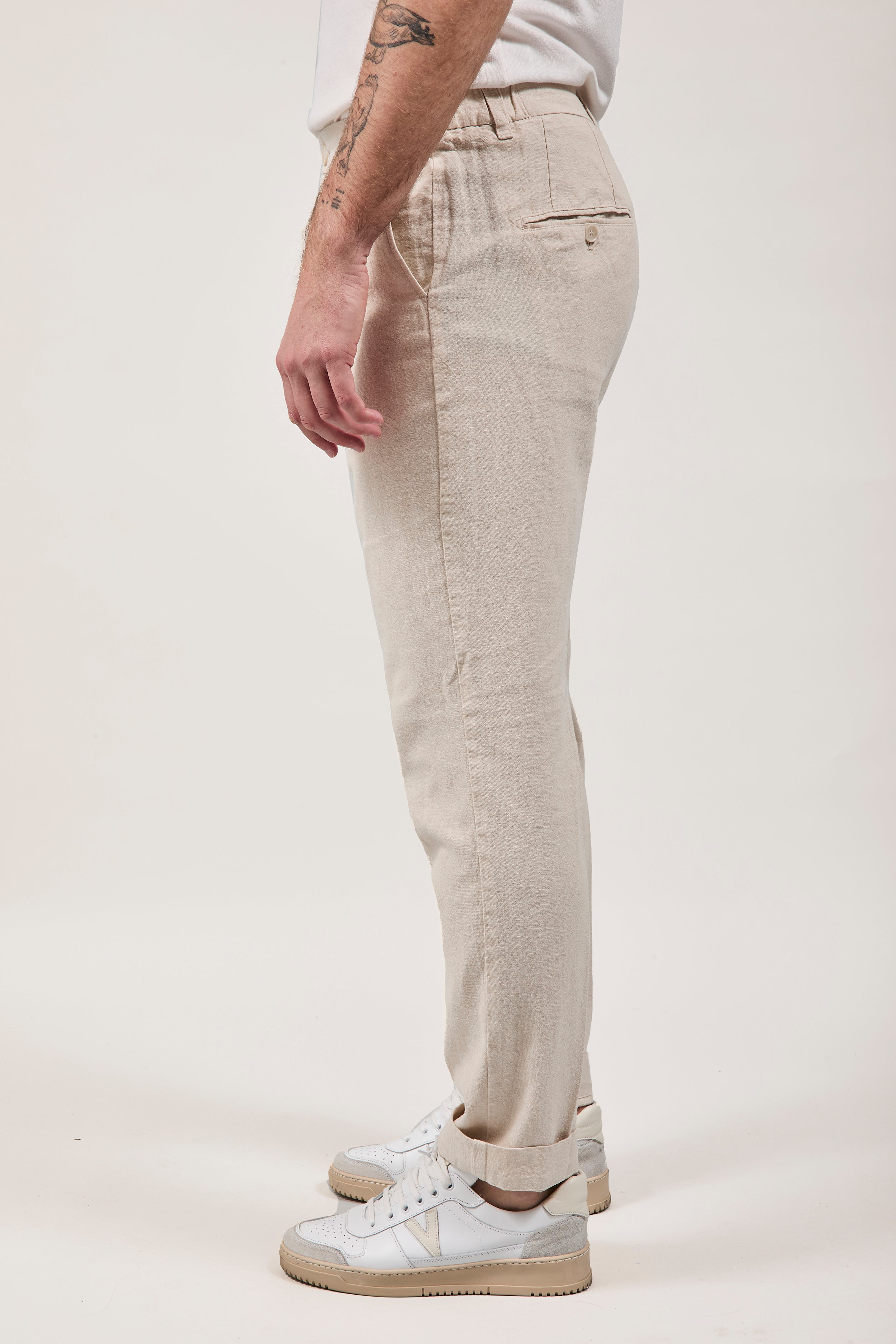 Pantalone Hamaki-ho Lino Beige 1839