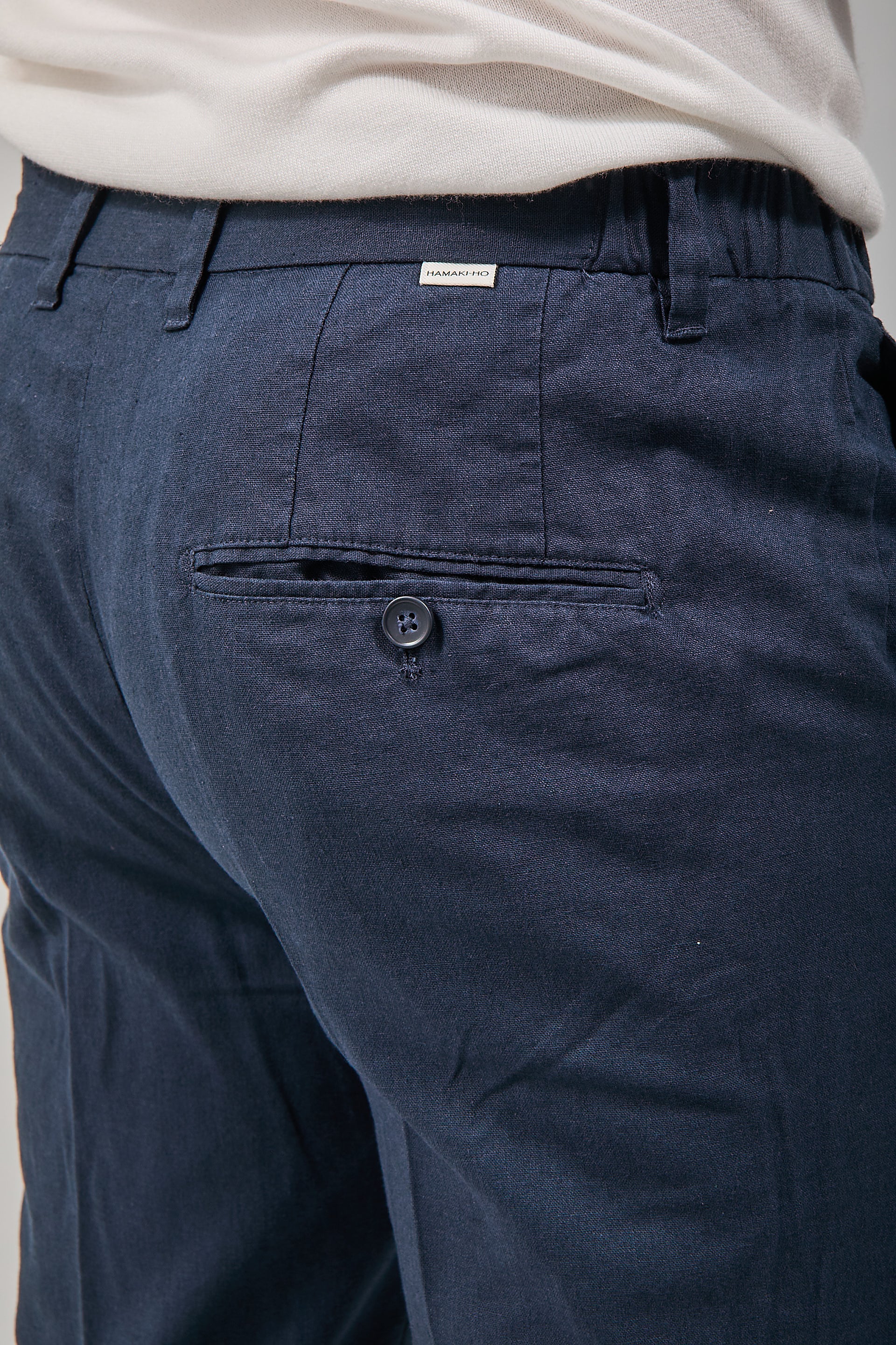 Pantalone Hamaki-ho Lino Blu 1839