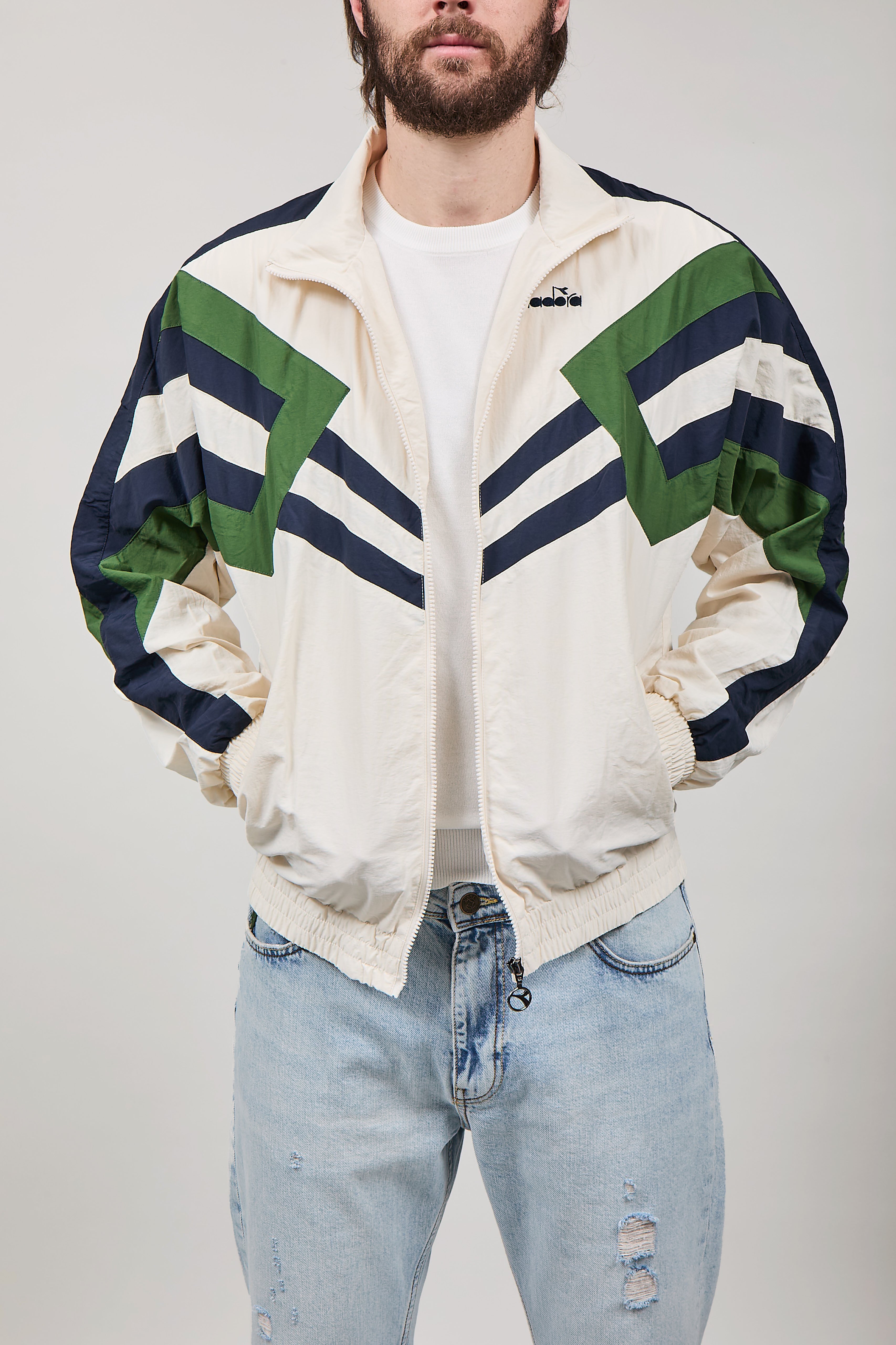 Track Jacket Diadora legacy Bianco