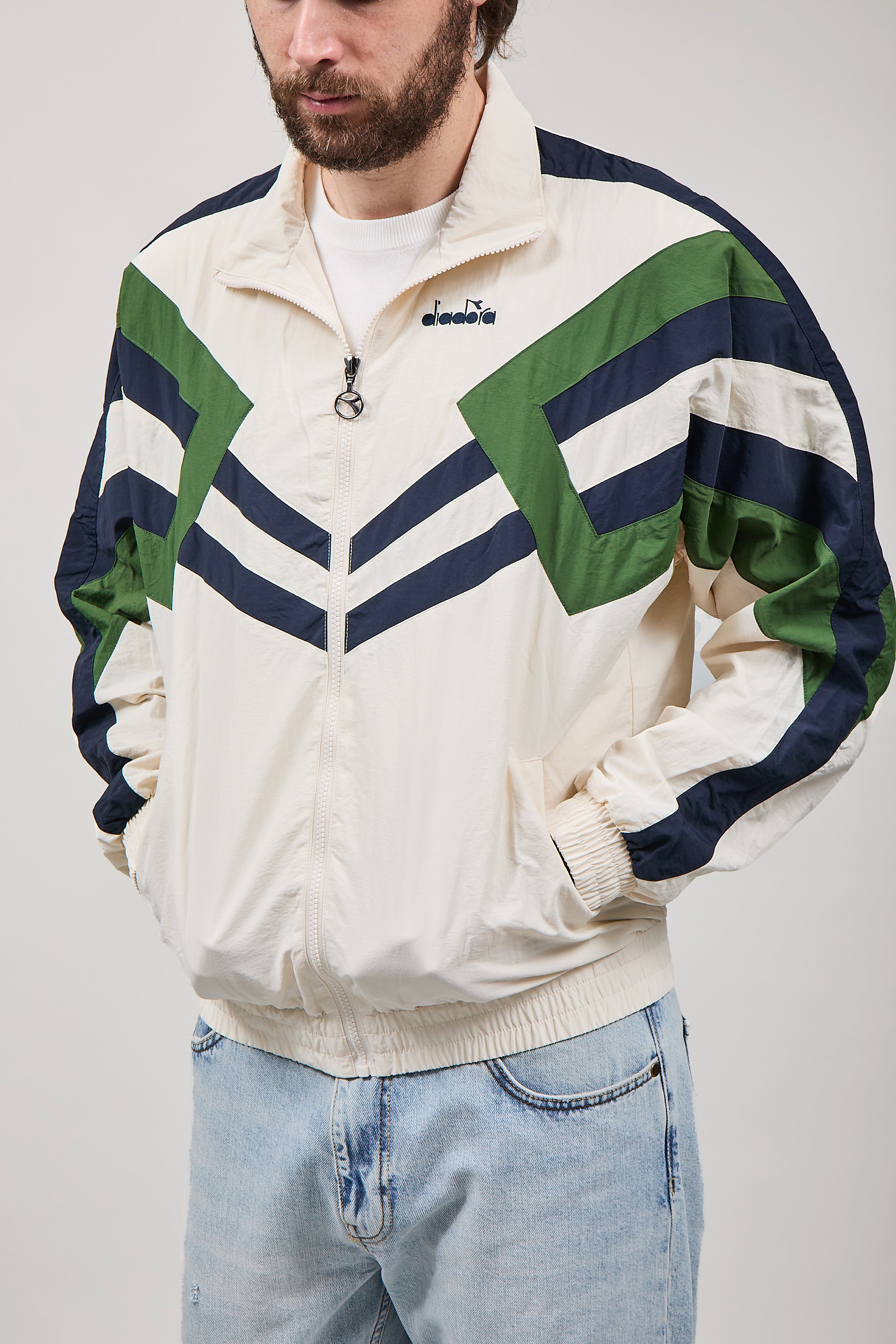 Track Jacket Diadora legacy Bianco