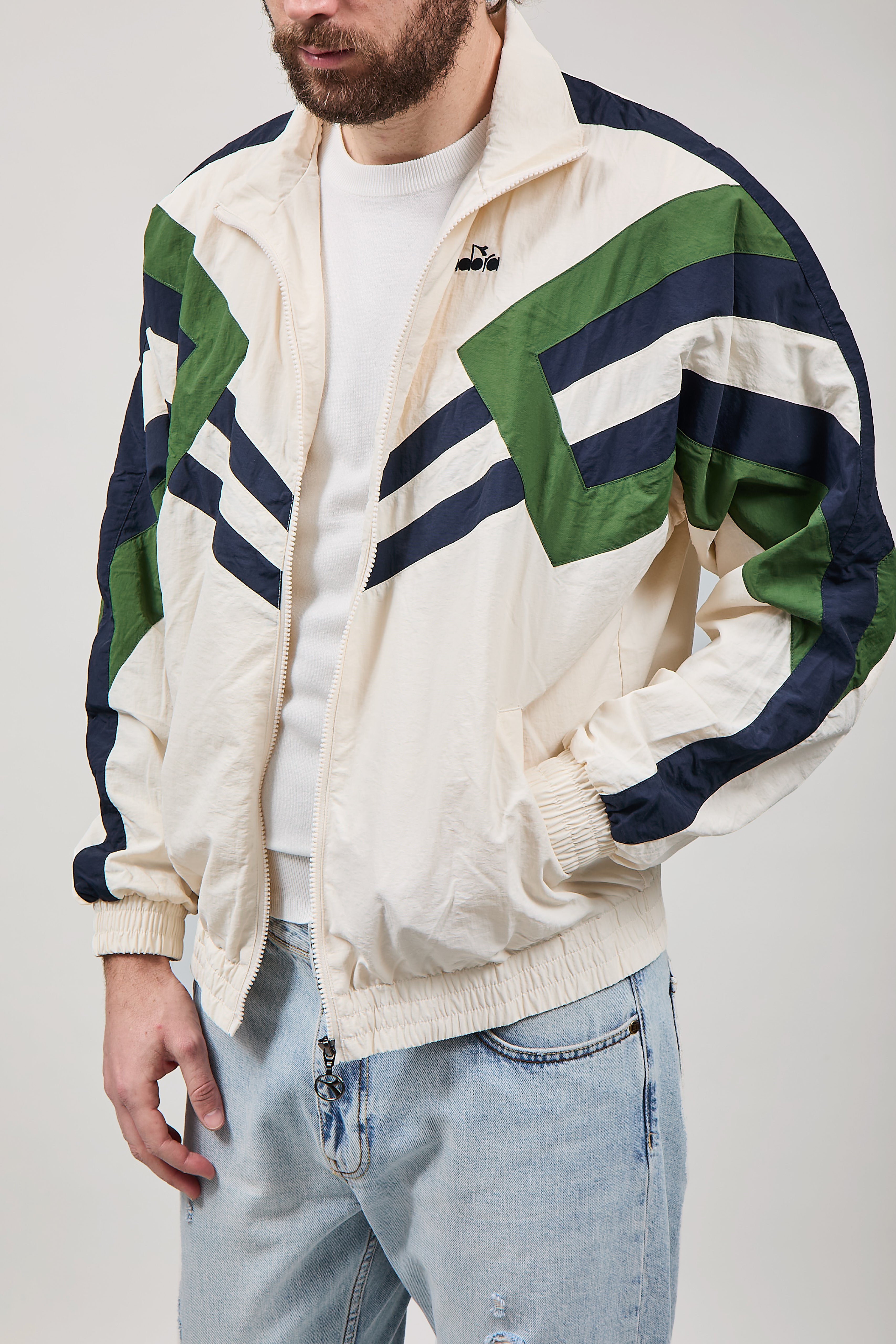 Track Jacket Diadora legacy Bianco