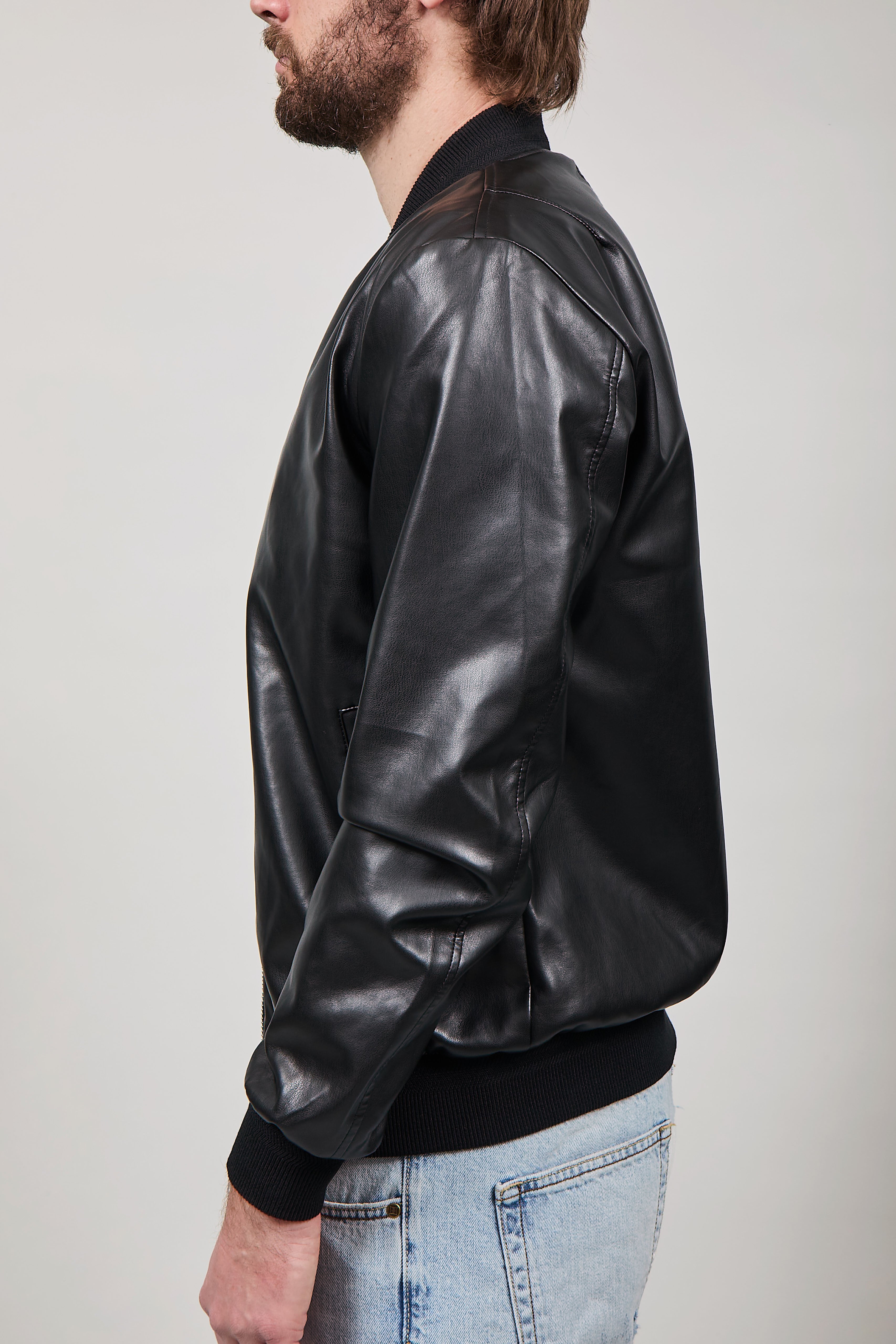 Bomber ecopelle Gianni Lupo 9371 Nero