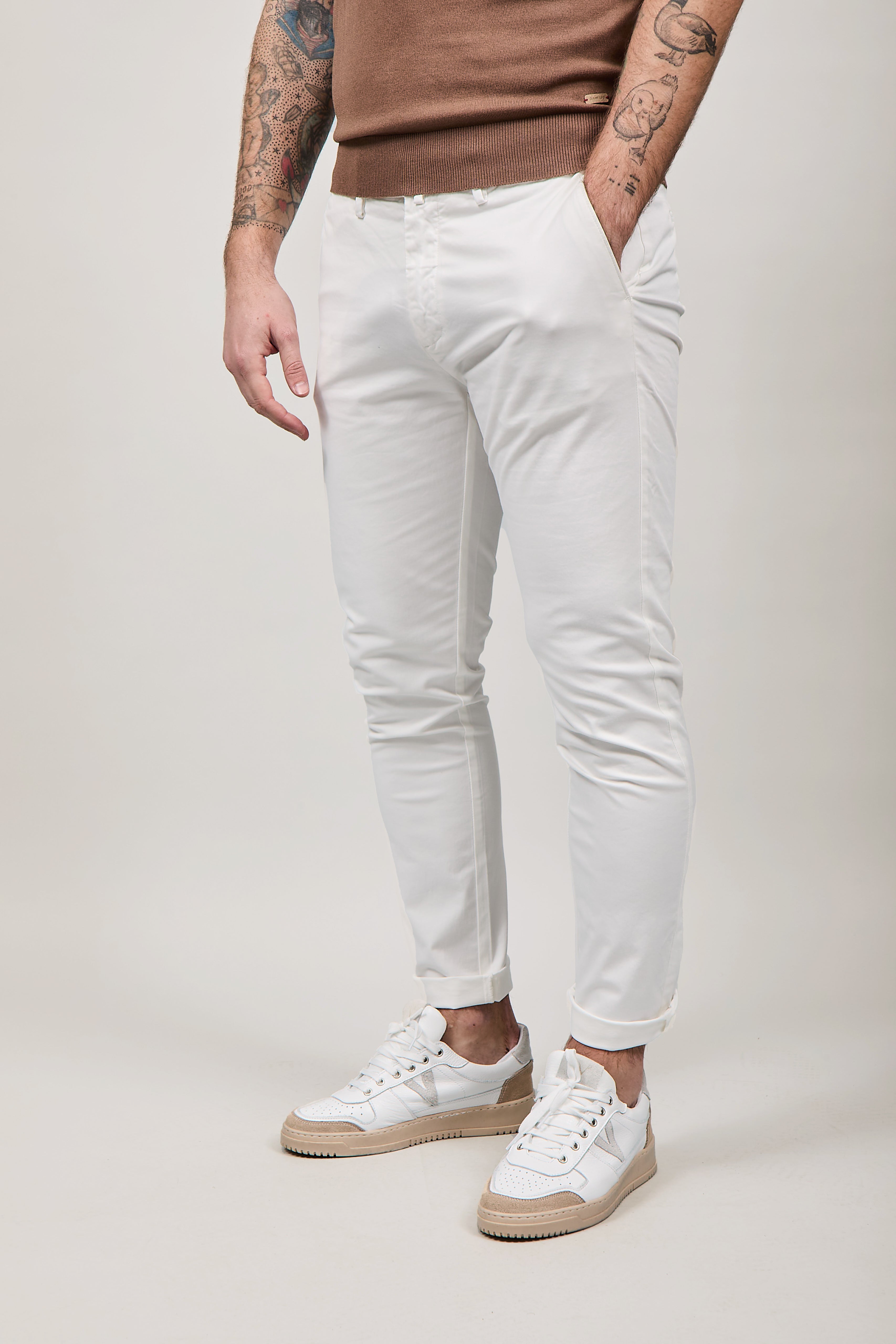 Pantalone Gianni Lupo Tahoma Bianco