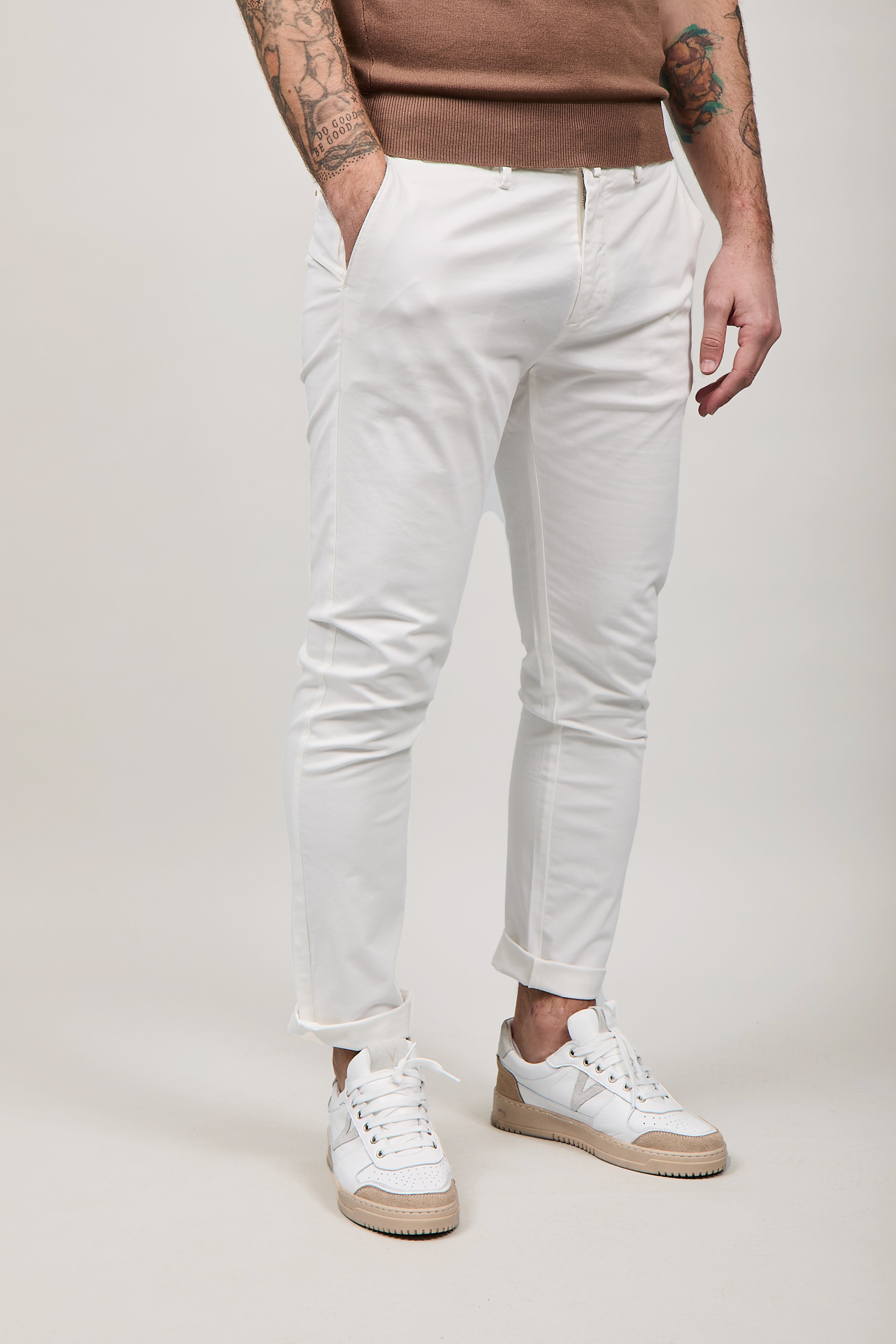 Pantalone Gianni Lupo Tahoma Bianco