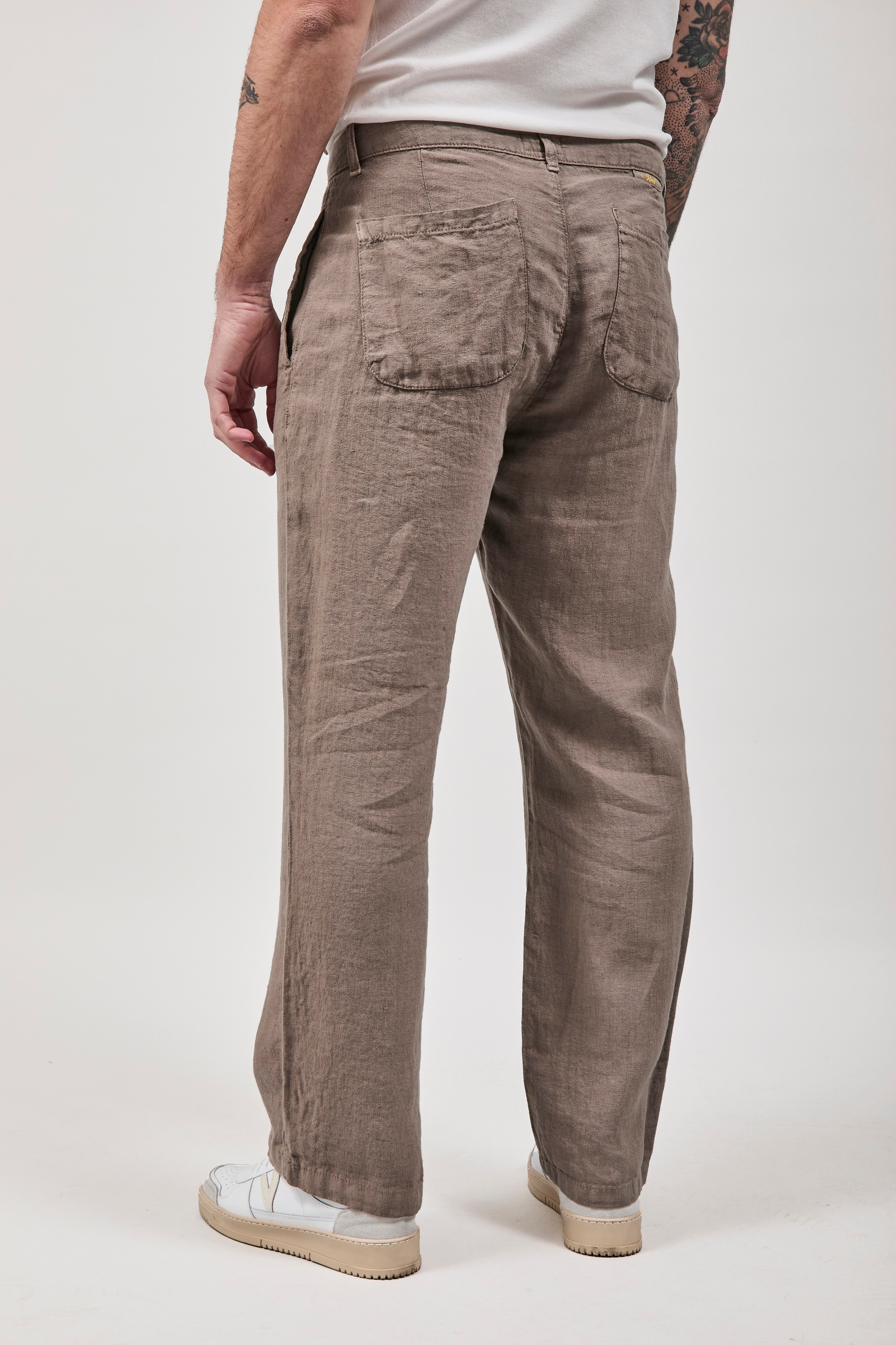 Pantalone Pont Lino Maputo Fango