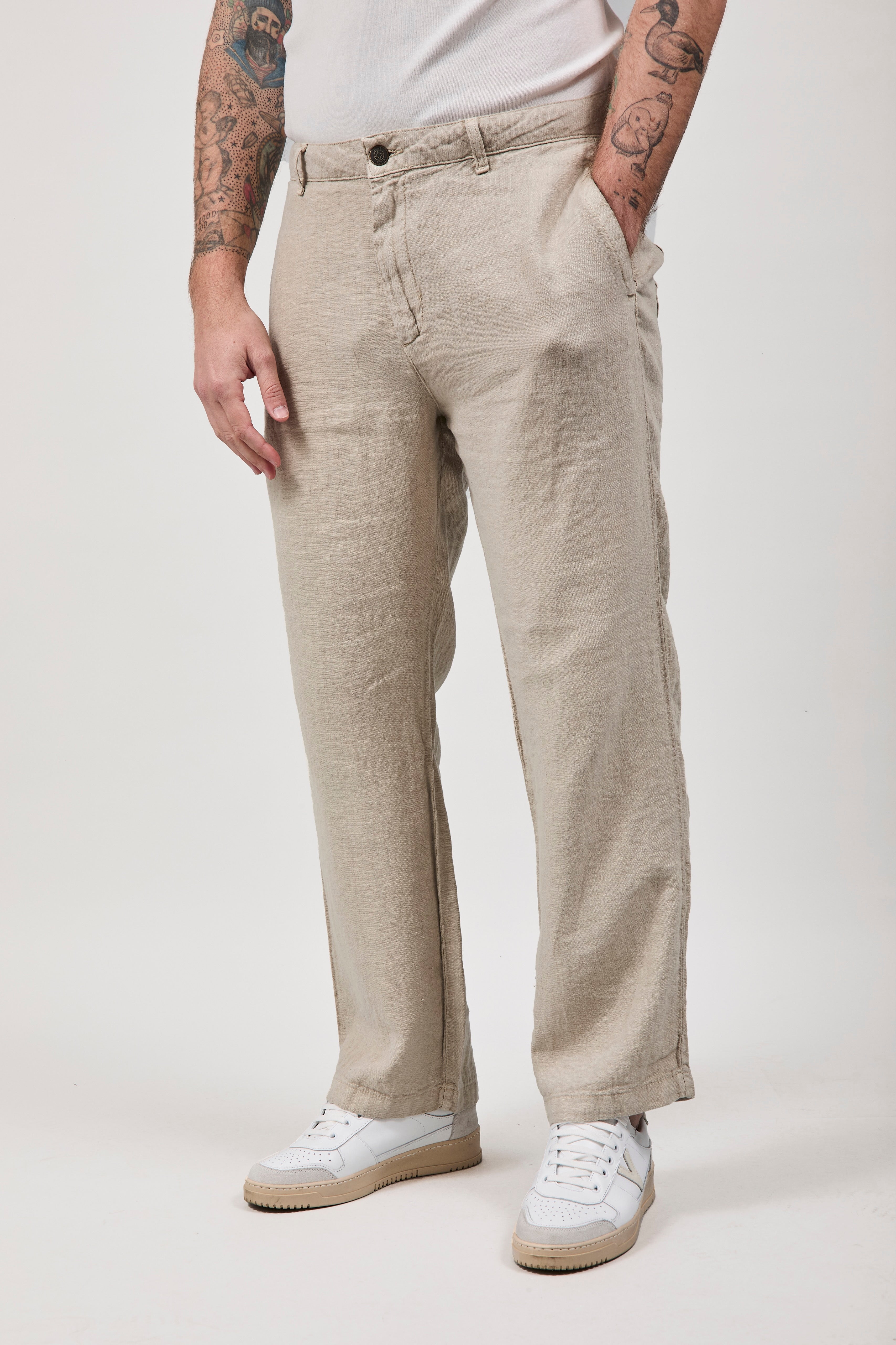 Pantalone Pont Lino Maputo Sabbia