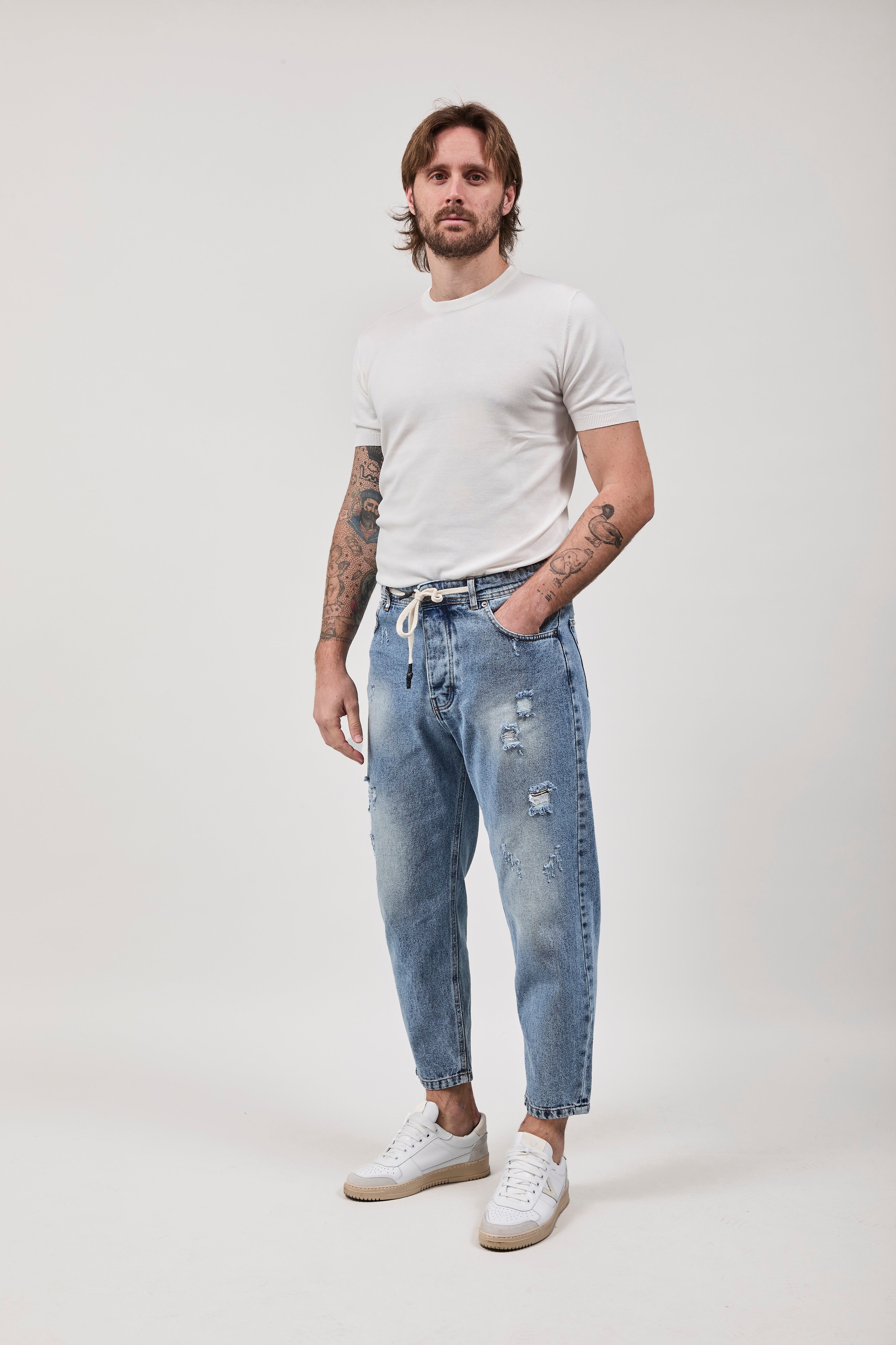 Jeans Block Eleven Coulisse Rotture