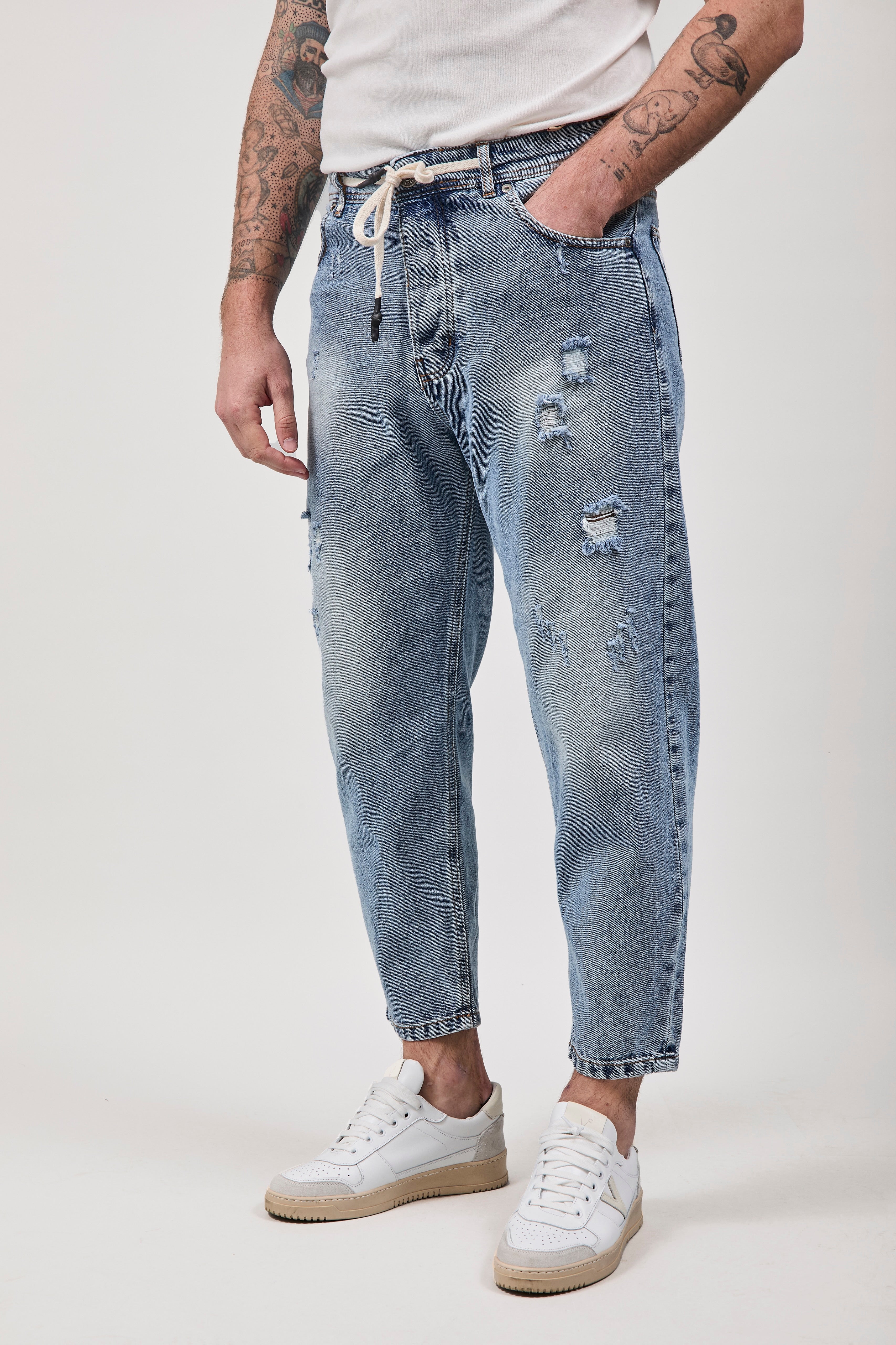Jeans Block Eleven Coulisse Rotture