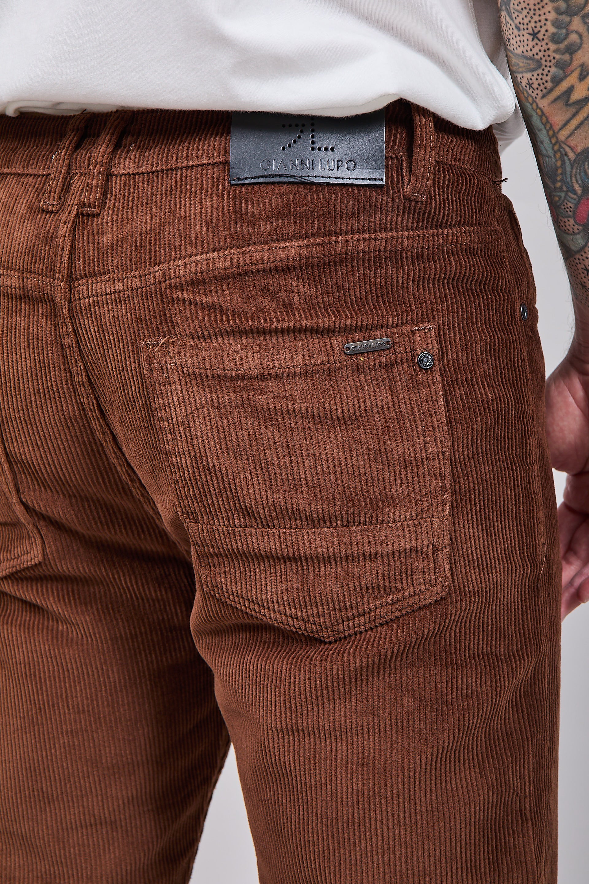 Pantalone Gianni Lupo Velluto Coffee 6227