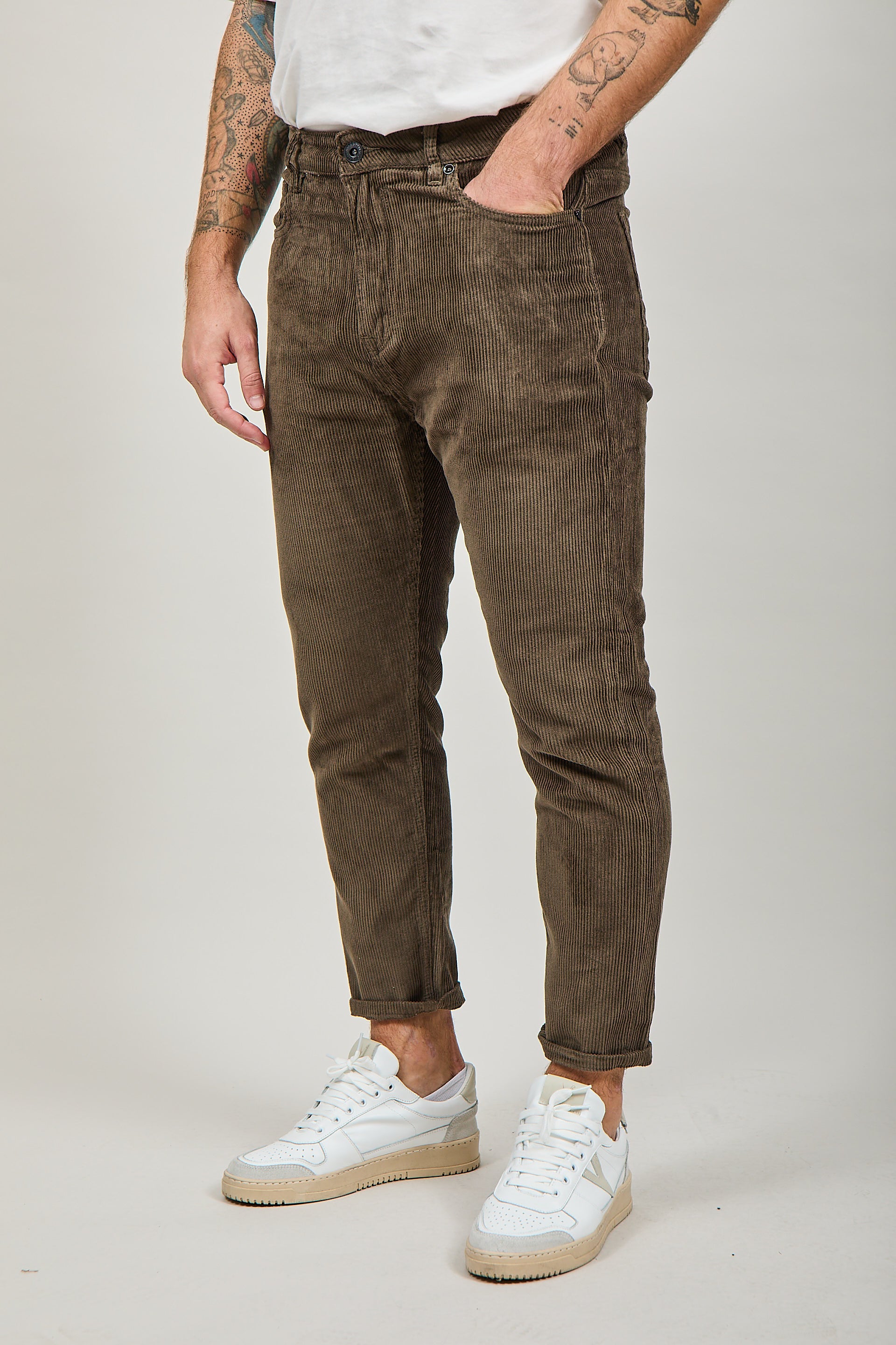 Pantalone Gianni Lupo Velluto Mud 6227