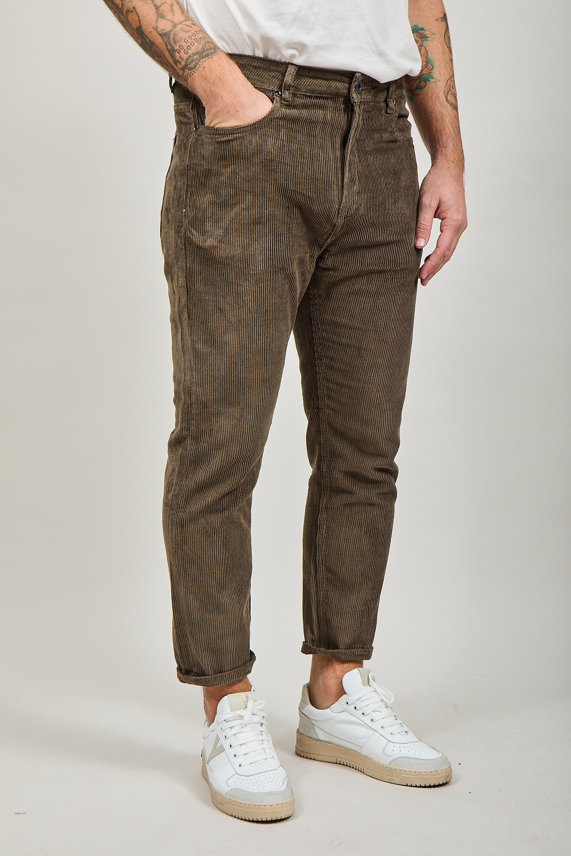 Pantalone Gianni Lupo Velluto Mud 6227