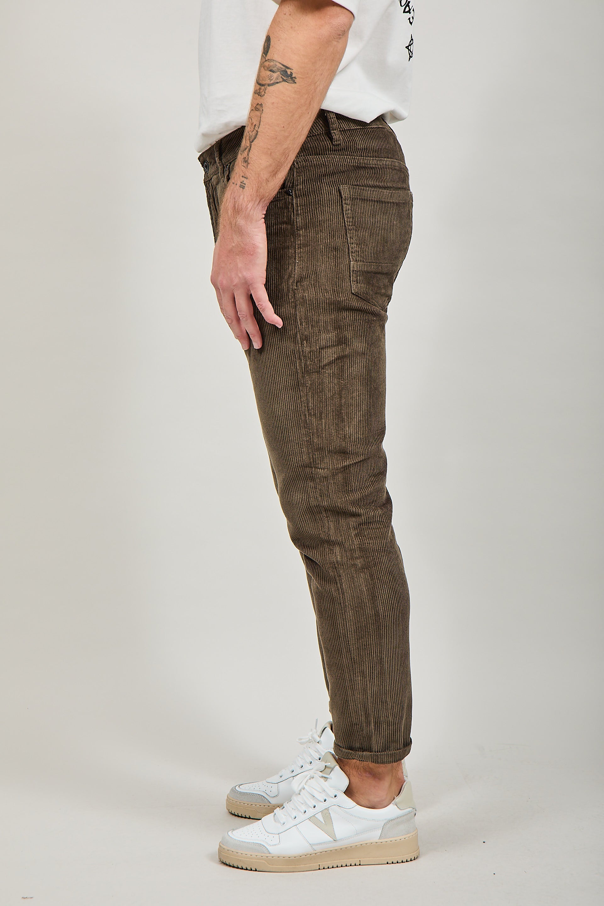 Pantalone Gianni Lupo Velluto Mud 6227