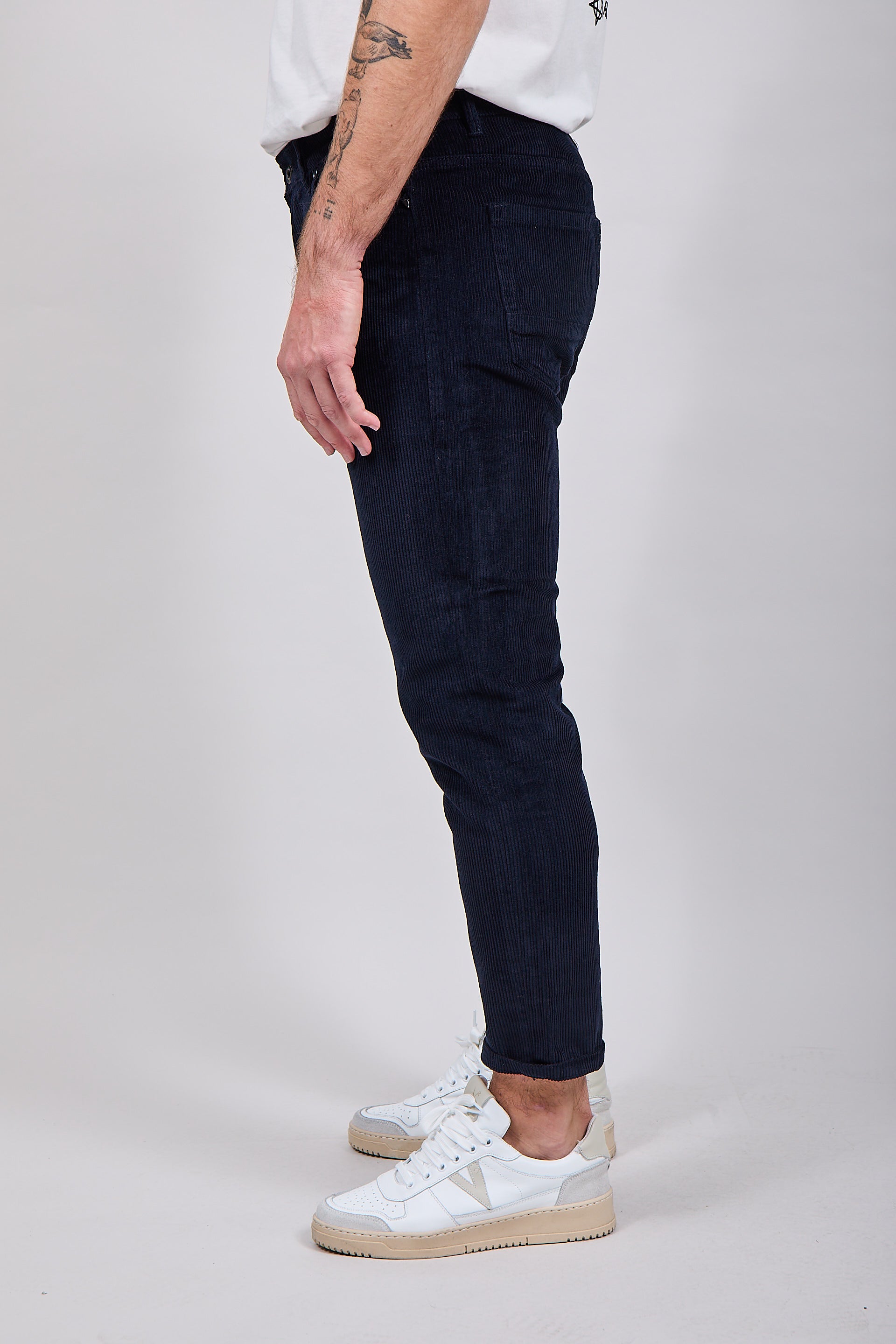 Pantalone Gianni Lupo Velluto Navy 6227