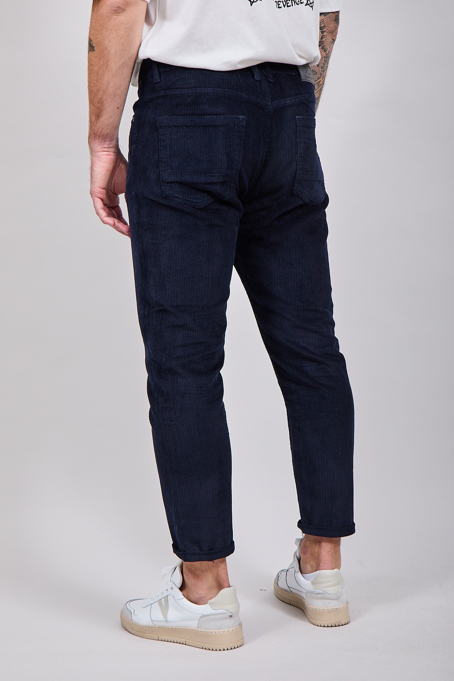 Pantalone Gianni Lupo Velluto Navy 6227