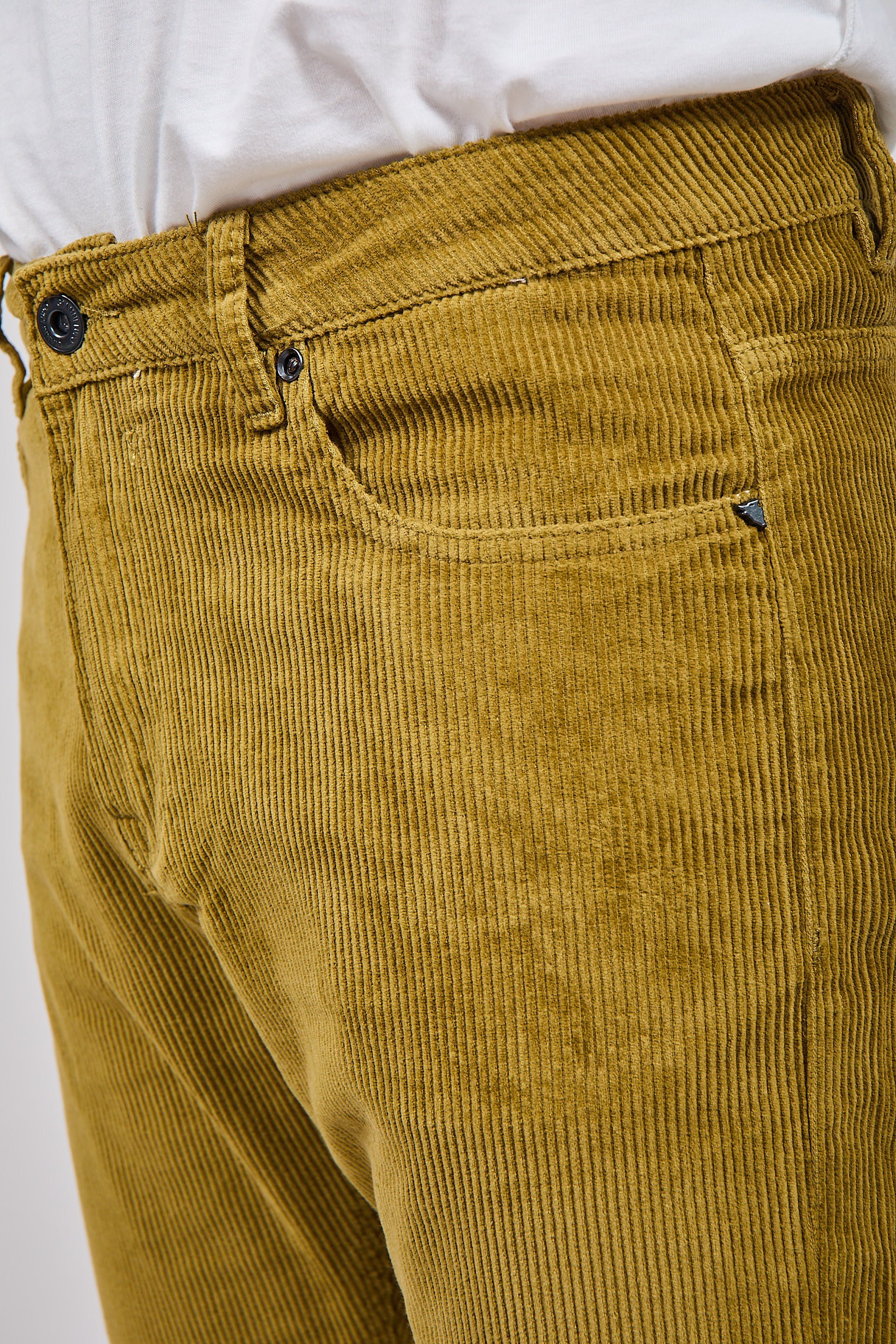 Pantalone Gianni Lupo Velluto Verde Olio 6227