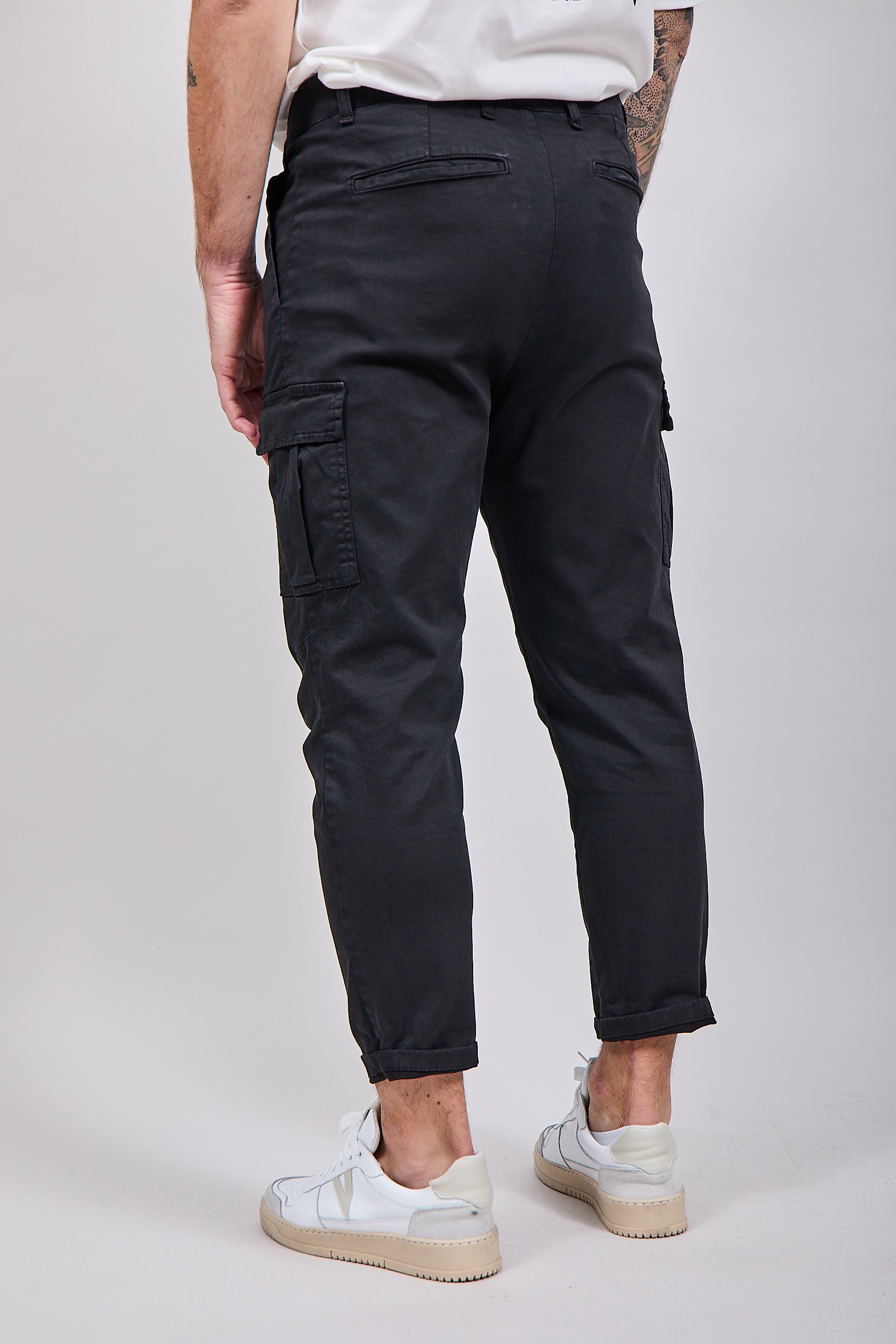 Pantalone Over-d Cargo Nero P40