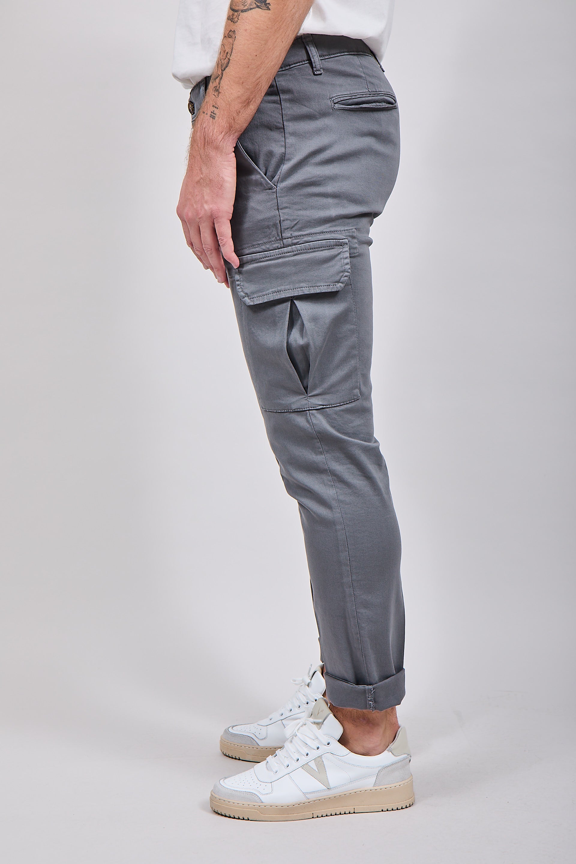 Pantalone Over-d Cargo Grigio P05