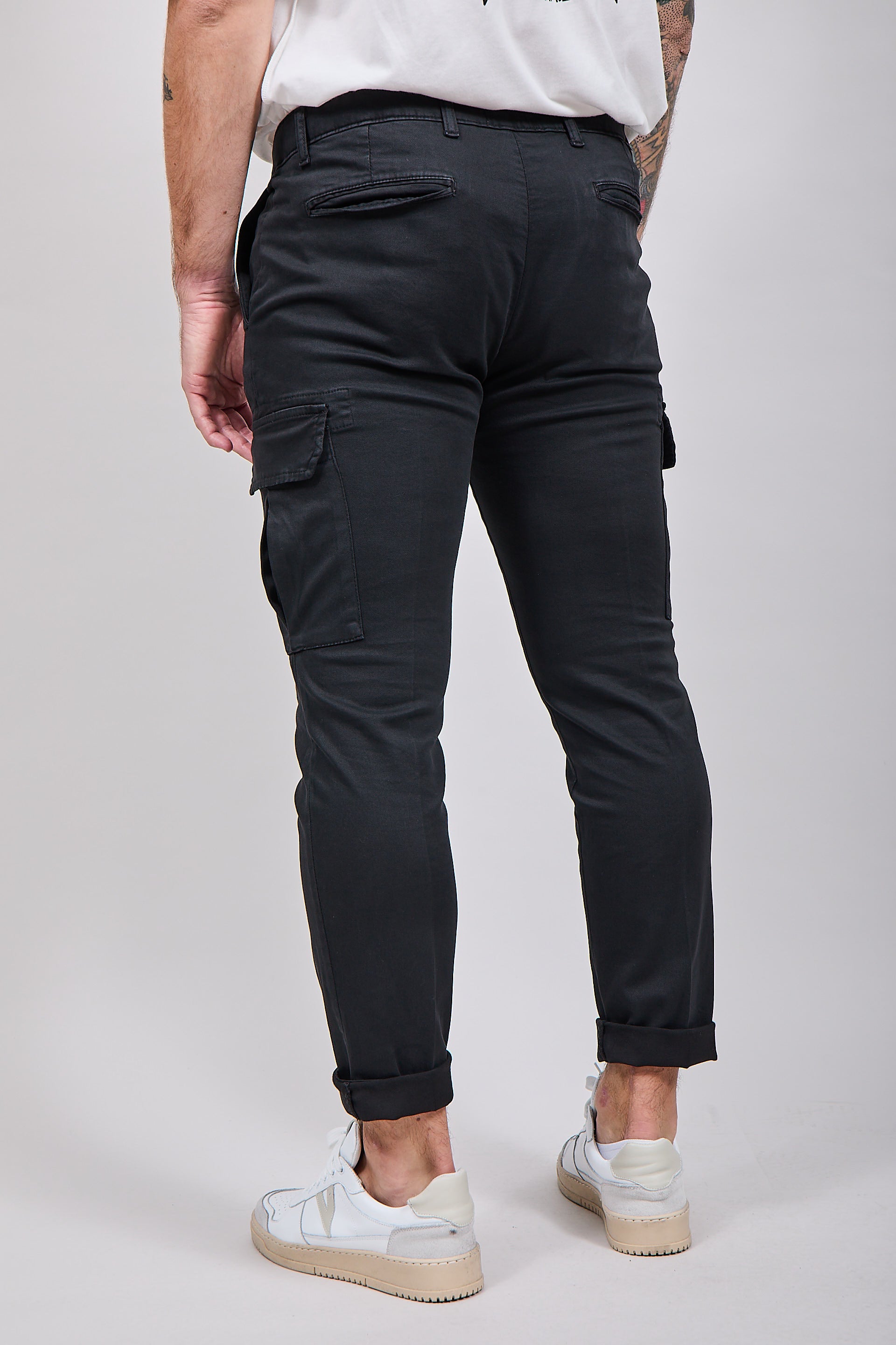 Pantalone Over-d Cargo Nero P05