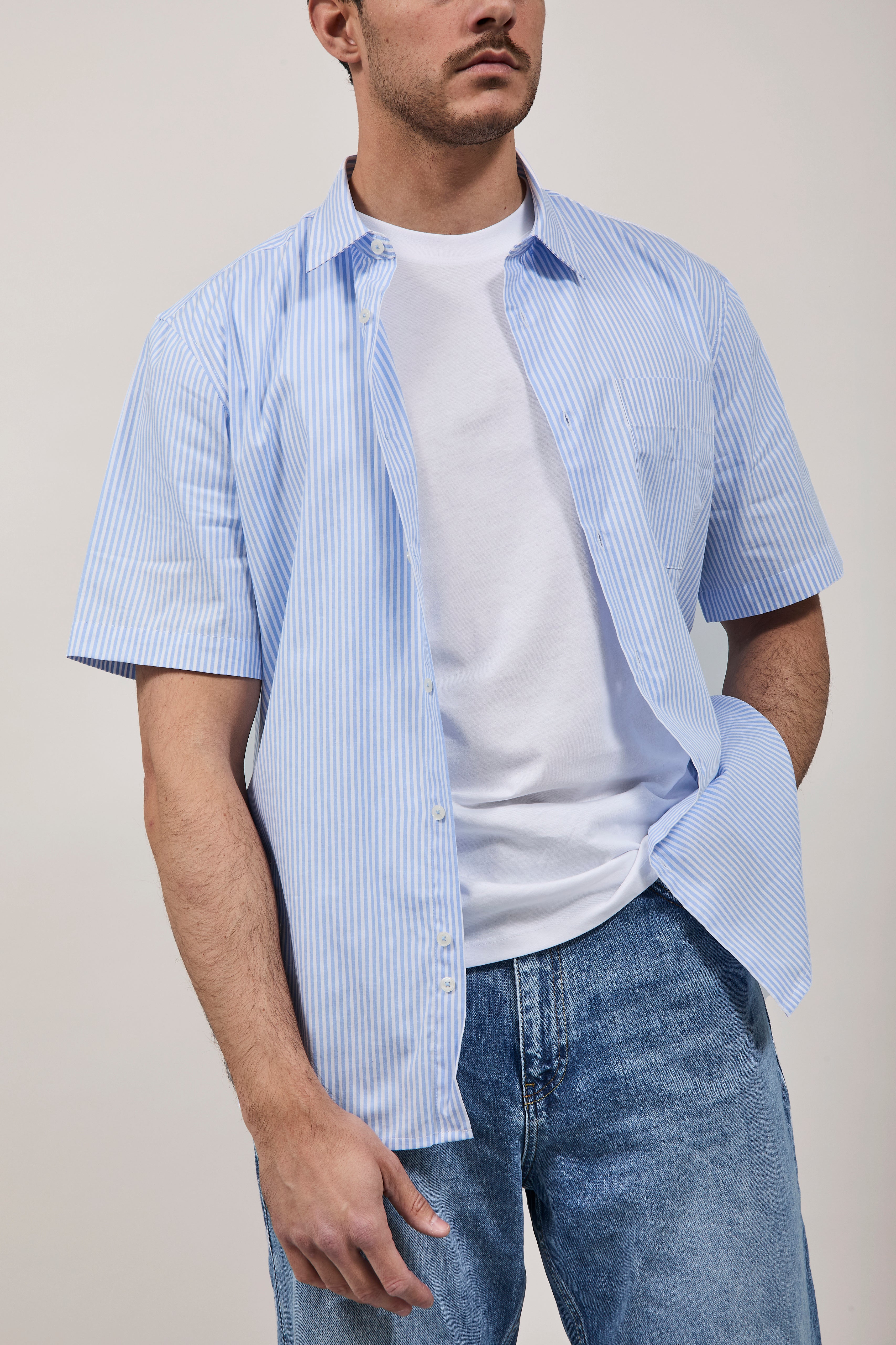 Camicia Block Eleven Bastoncino Celeste