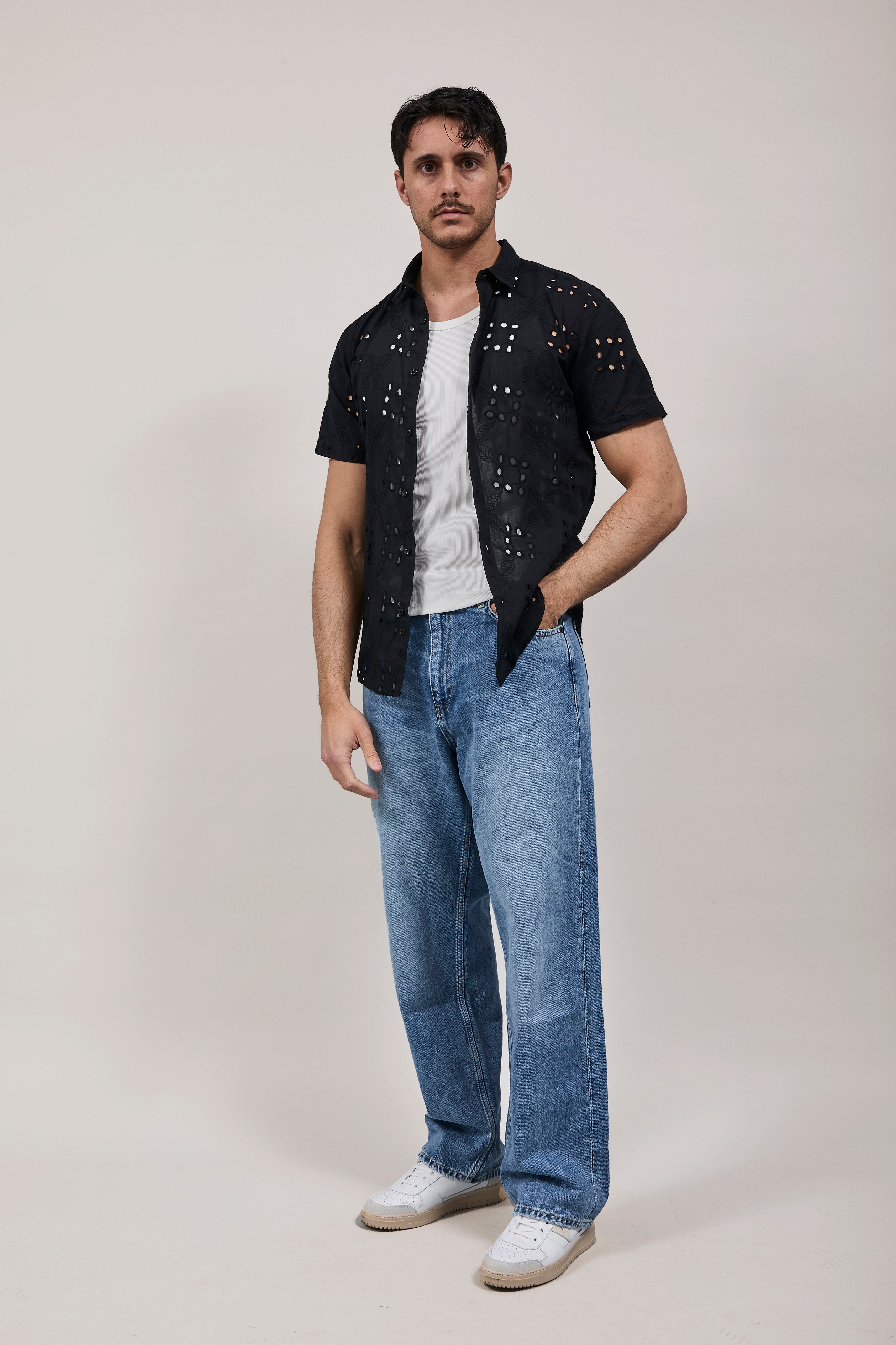 Camicia Block Eleven Sangallo Nera