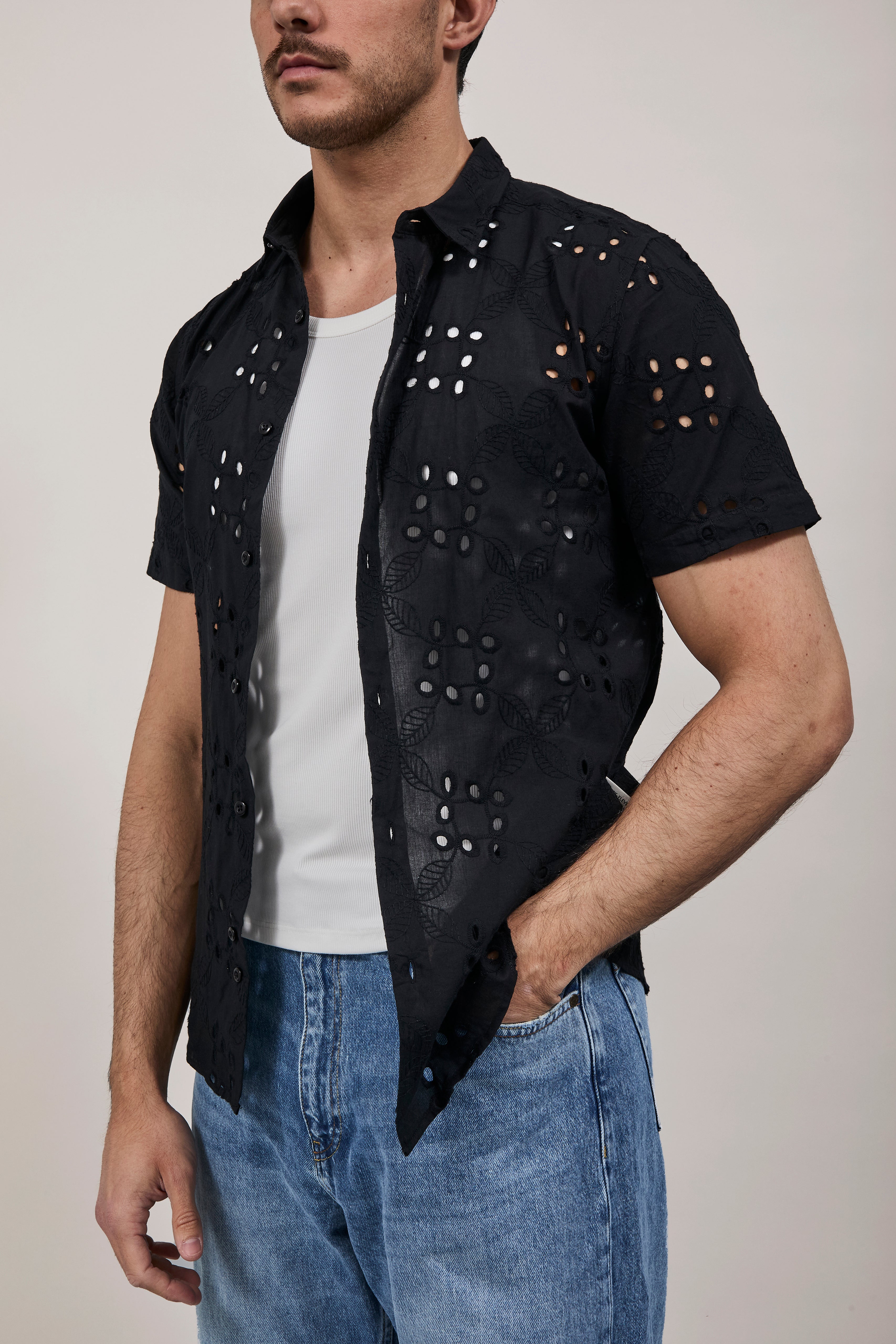 Camicia Block Eleven Sangallo Nera