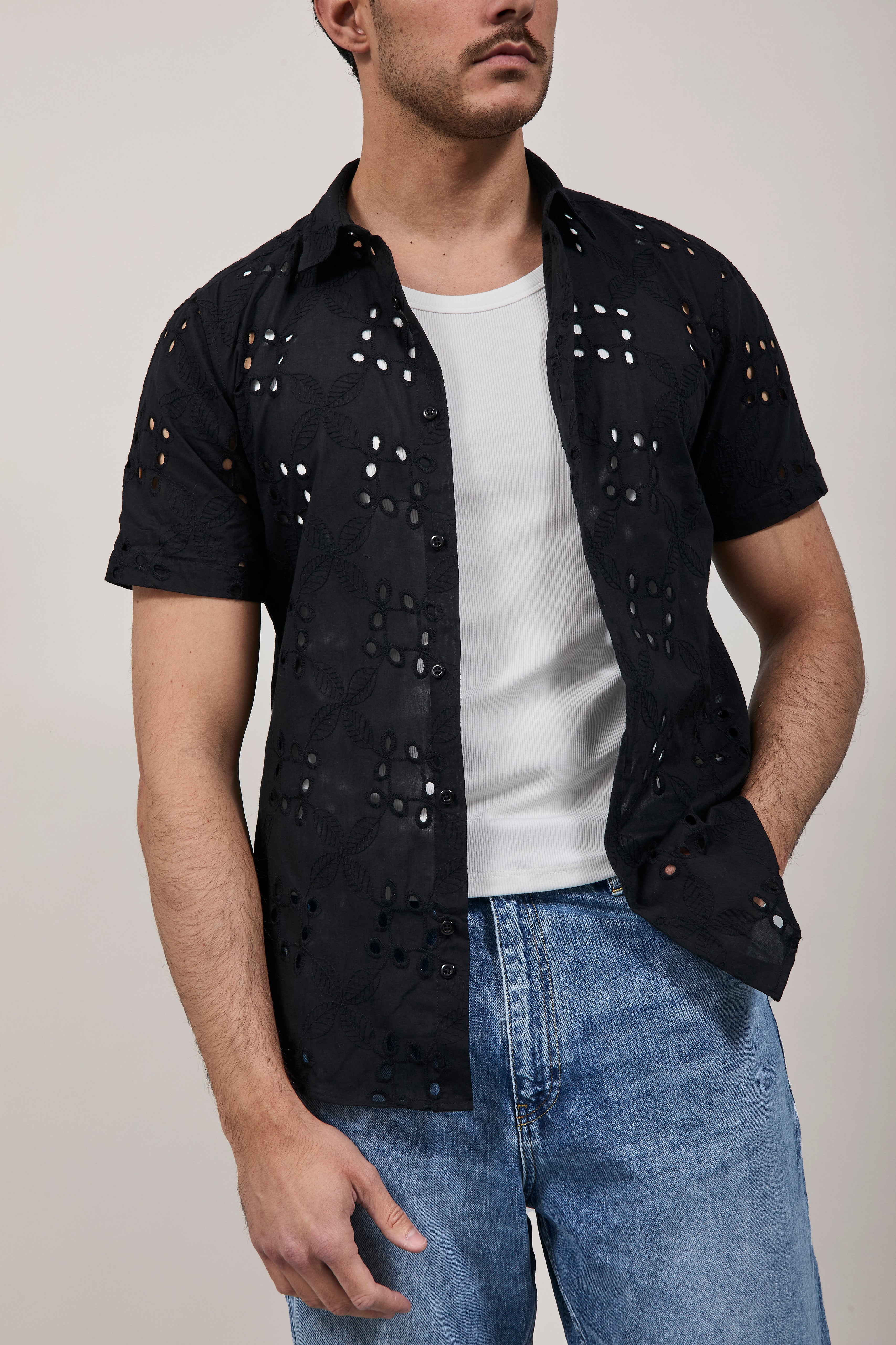 Camicia Block Eleven Sangallo Nera